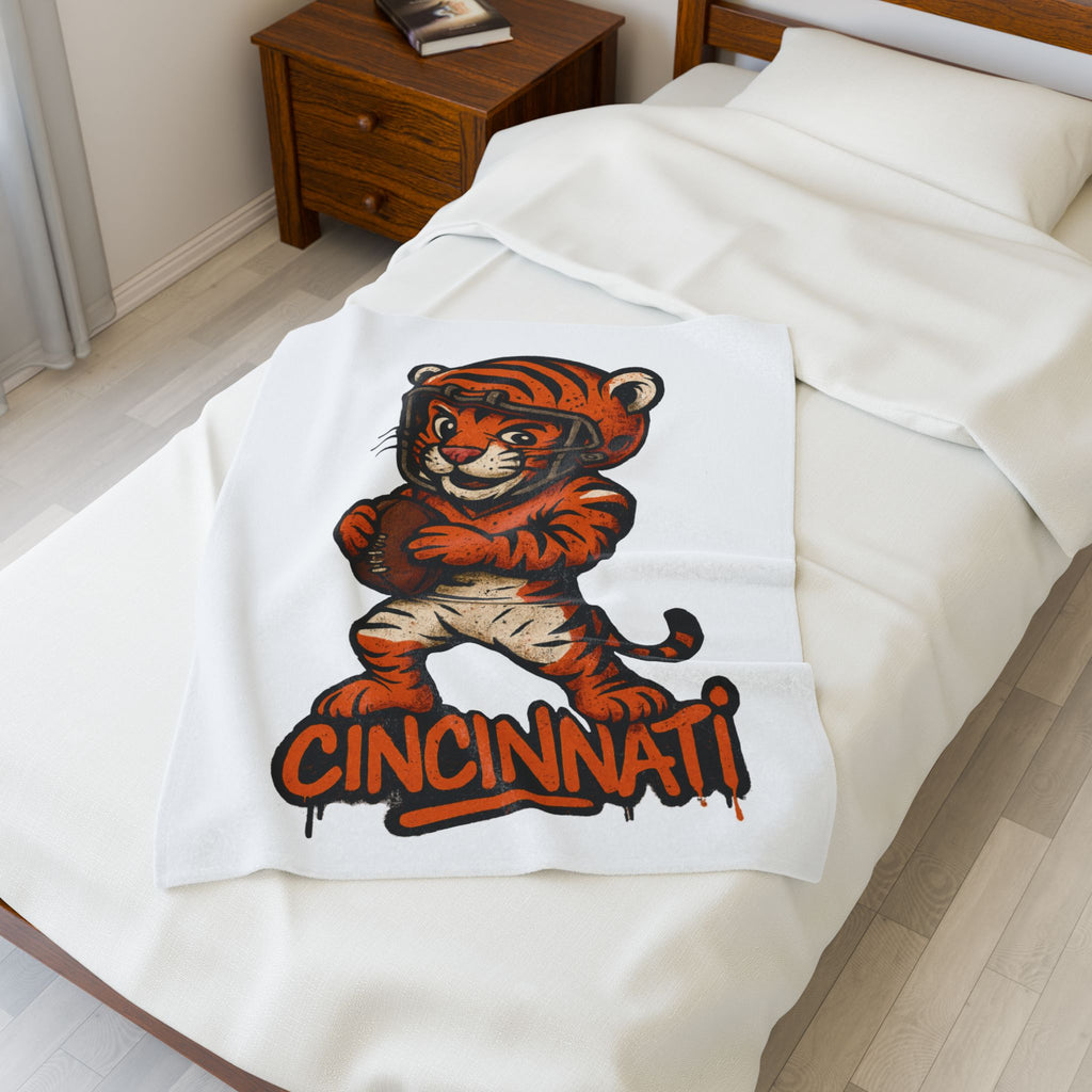 Cincinatti Bengals Velveteen Blanket
