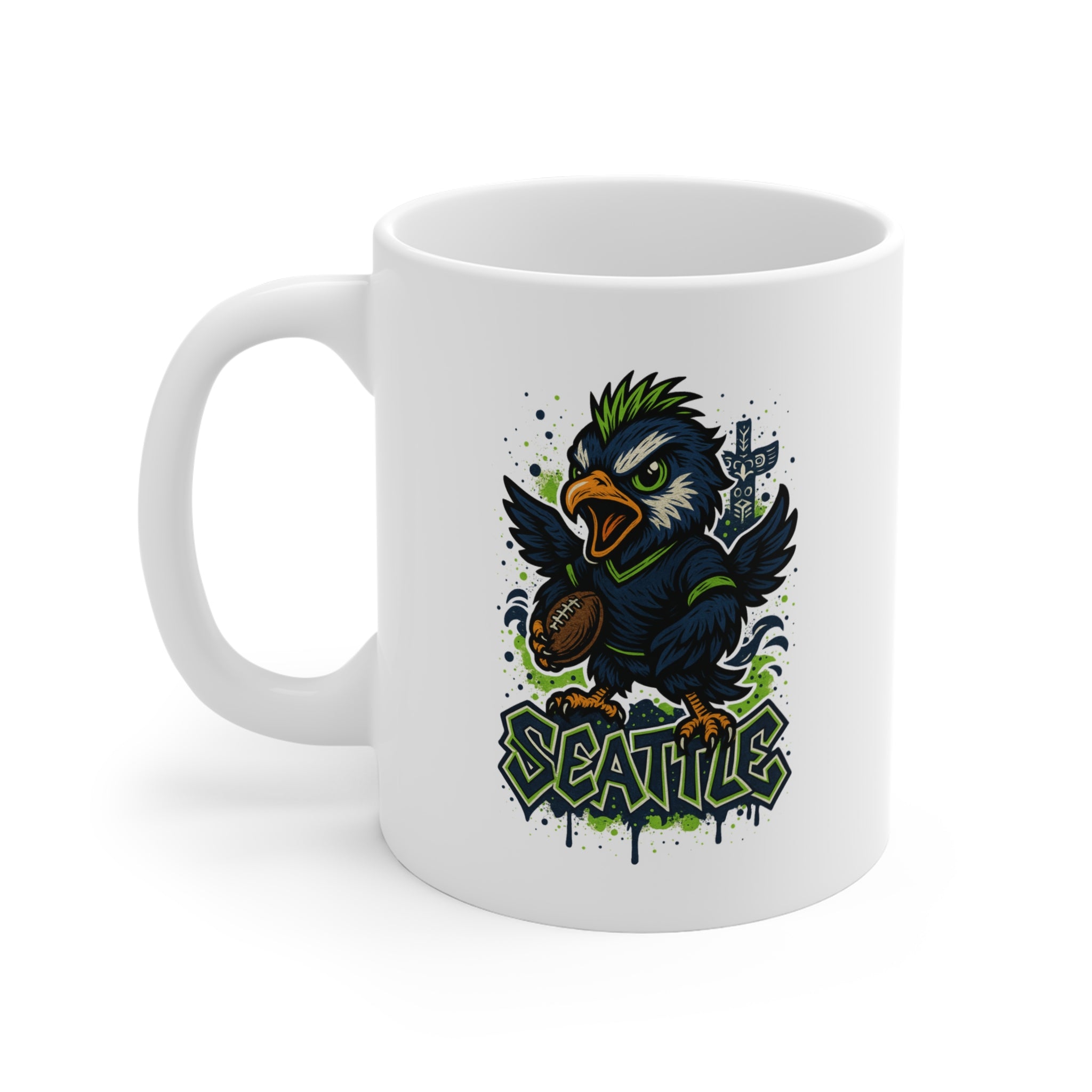 Seattle Seahawks Mug - 11oz Ceramic Coffee Cup for Fans