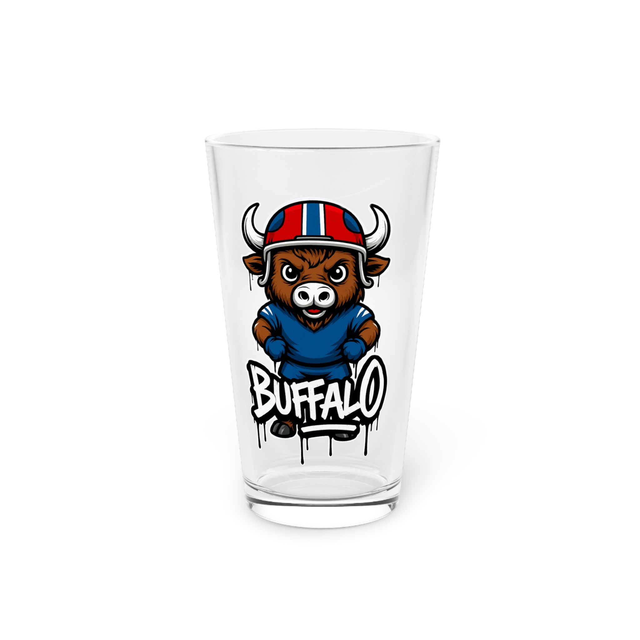 Buffalo Bills  Pint Glass, 16oz Beer Cup, Sports Fan Gift, Custom Drinkware, Tailgating Accessory, Party Glass