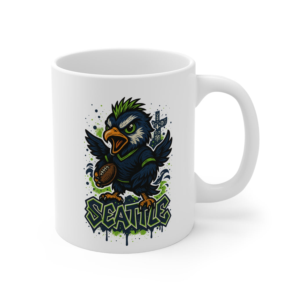Seattle Seahawks- 11oz Ceramic Coffee Cup for Fans