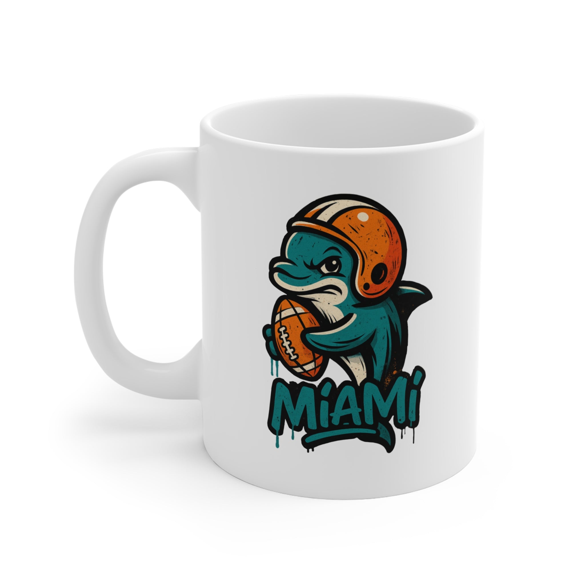 Miami Dolphin Mug - 11oz Ceramic Coffee Cup for Fans