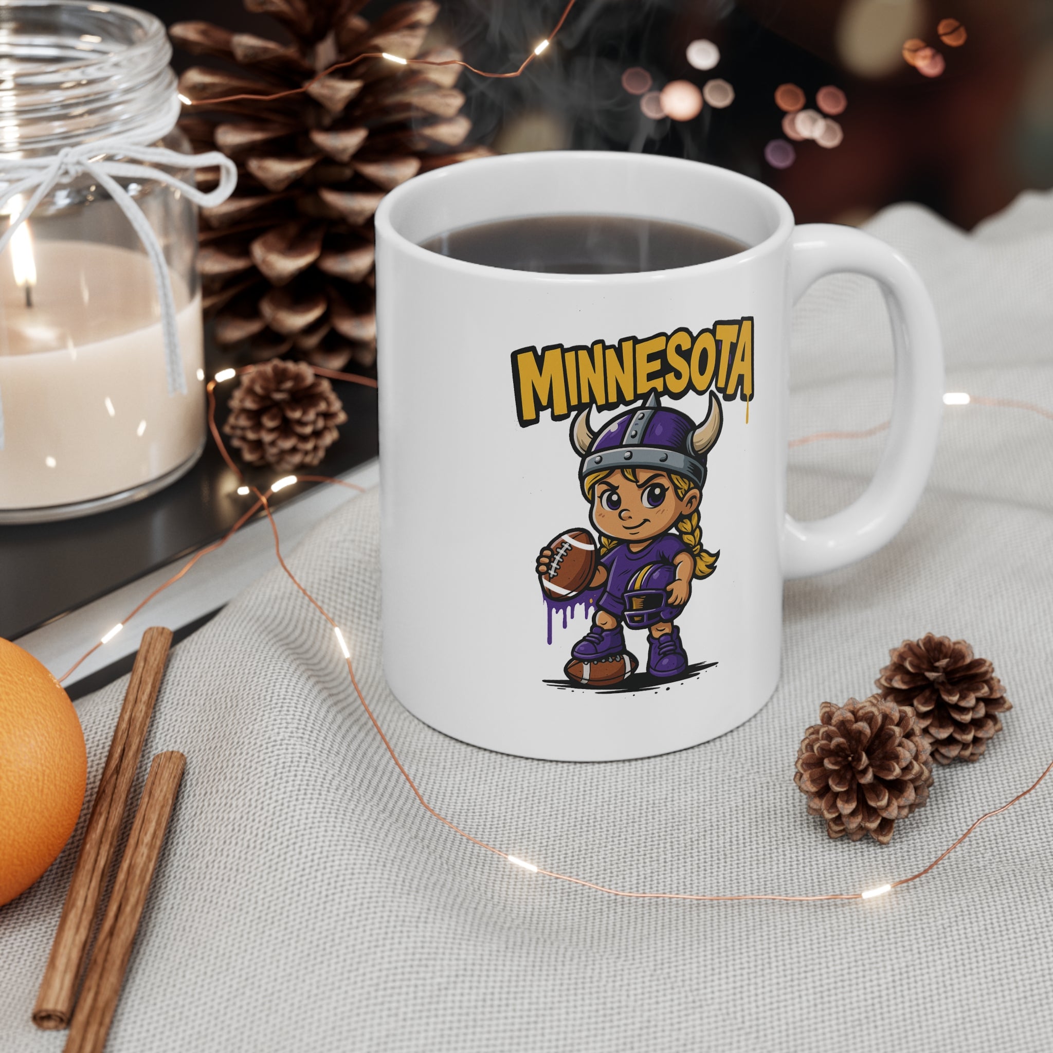 Minnesota Vikings Mug - 11oz Ceramic Coffee Cup for Fans