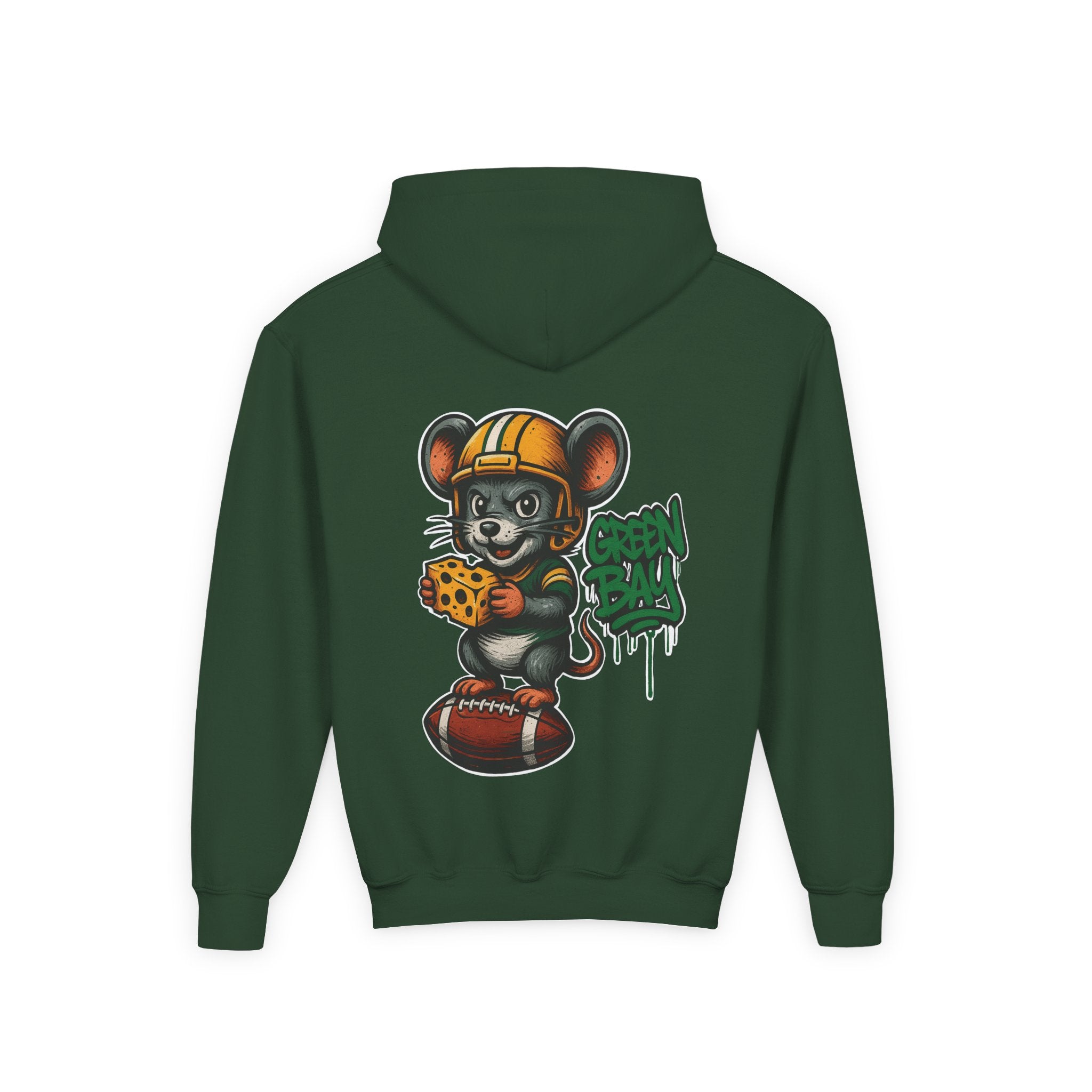 Green Bay Packers Kids Sweatshirt – Baby Mascot Graffiti Hoodie
