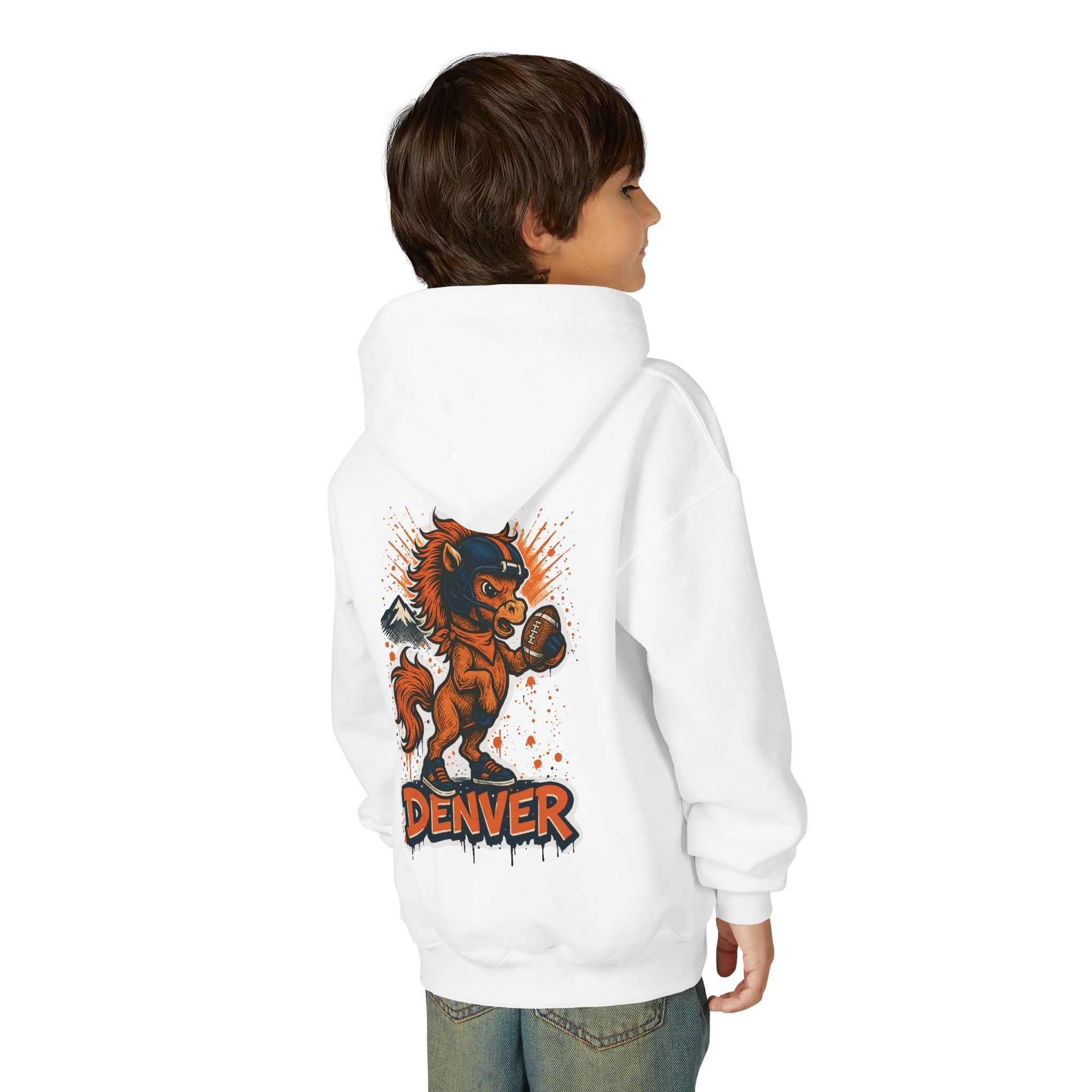 Denver Broncos Kids Sweatshirt – Baby Mascot Graffiti Hoodie