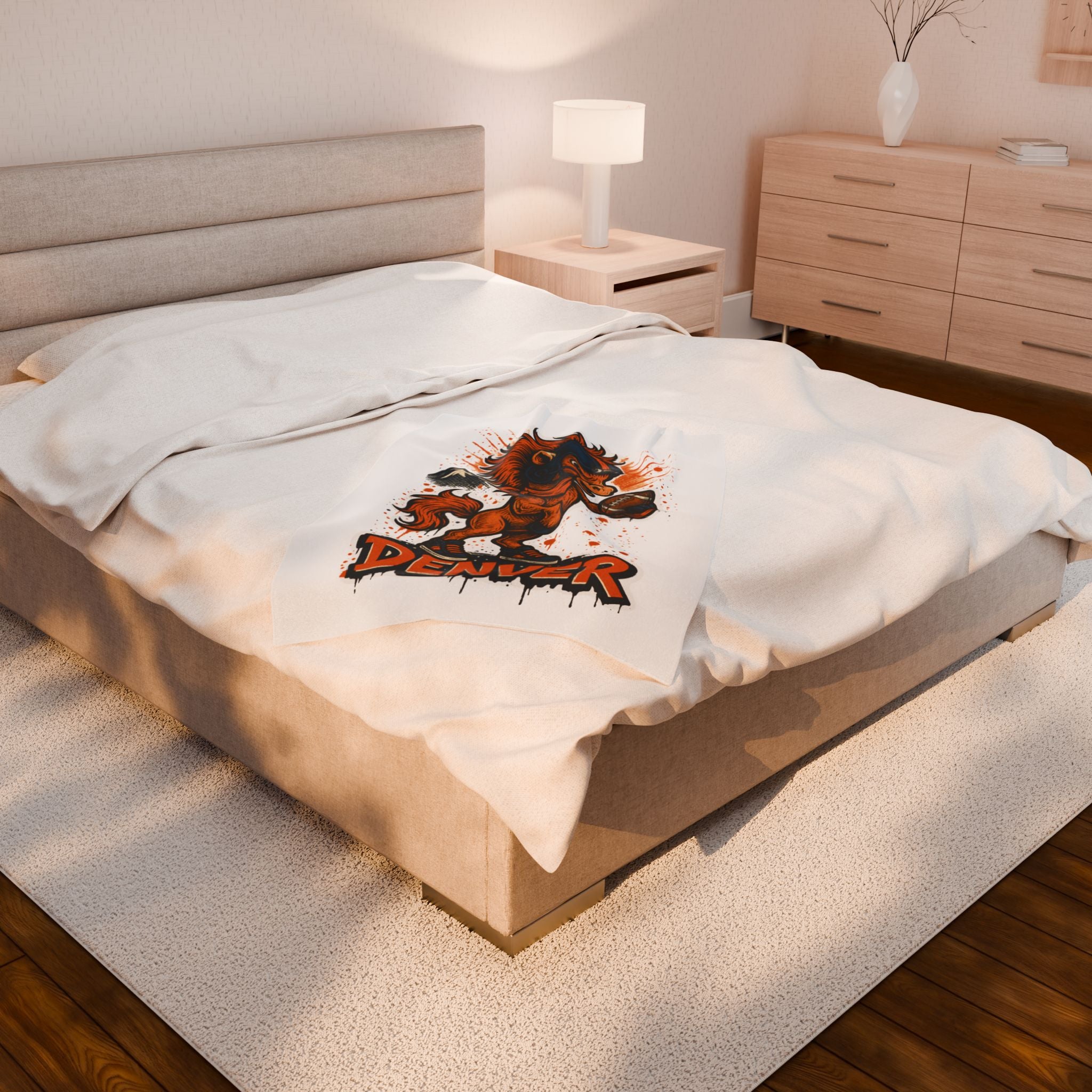 Denver Broncos Velveteen Blanket