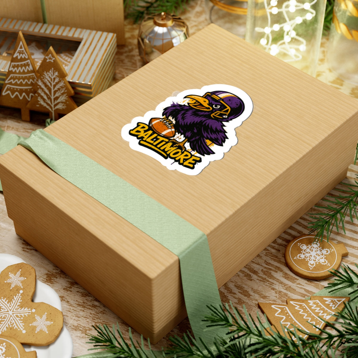 Ravens Kiss-Cut Stickers | Team Spirit Decor, Laptop Decals, Gift for Fans, Customizable Stickers