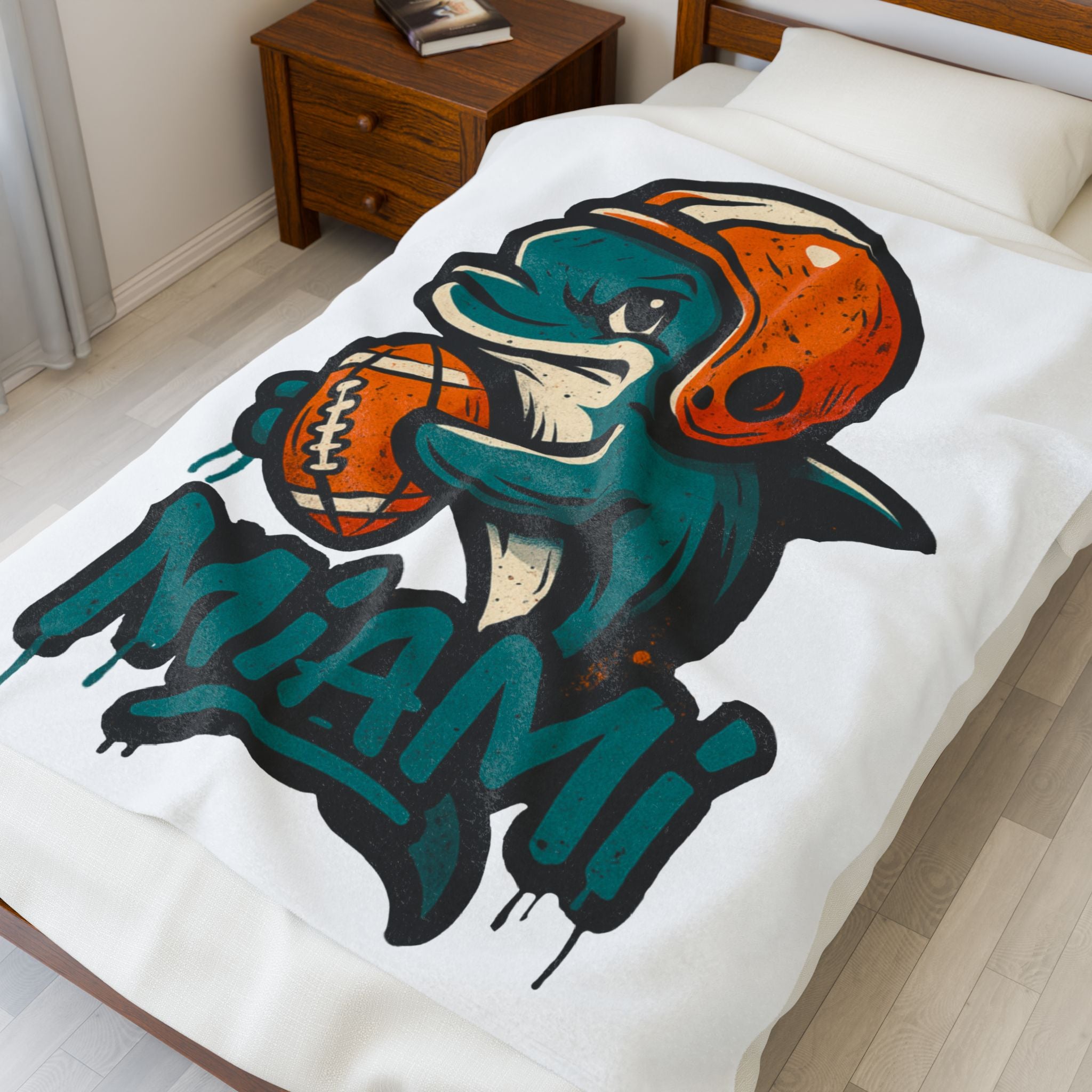 Miami Dolphins Velveteen Blanket
