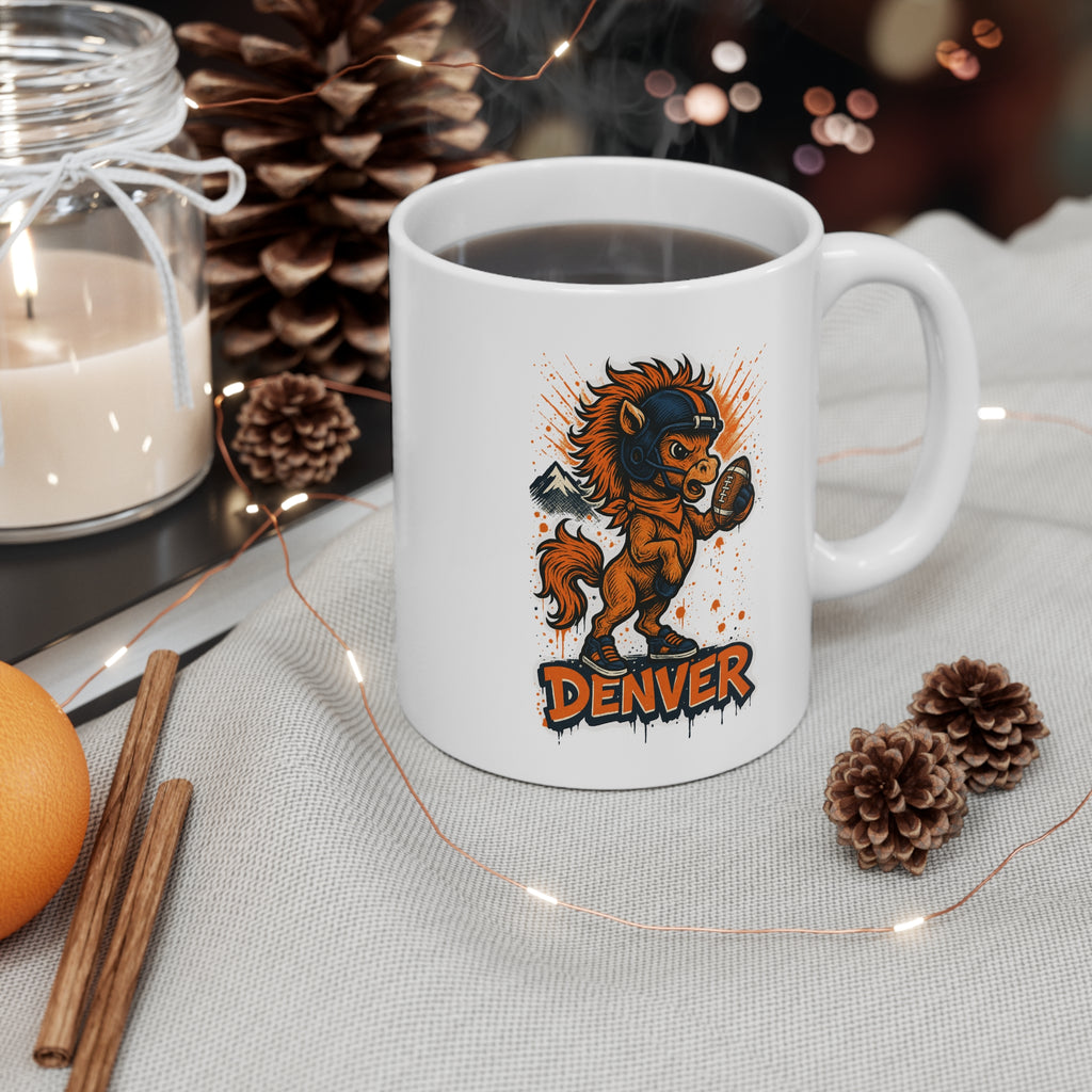 Denver Broncos Mug - 11oz Ceramic Coffee Cup for Fans