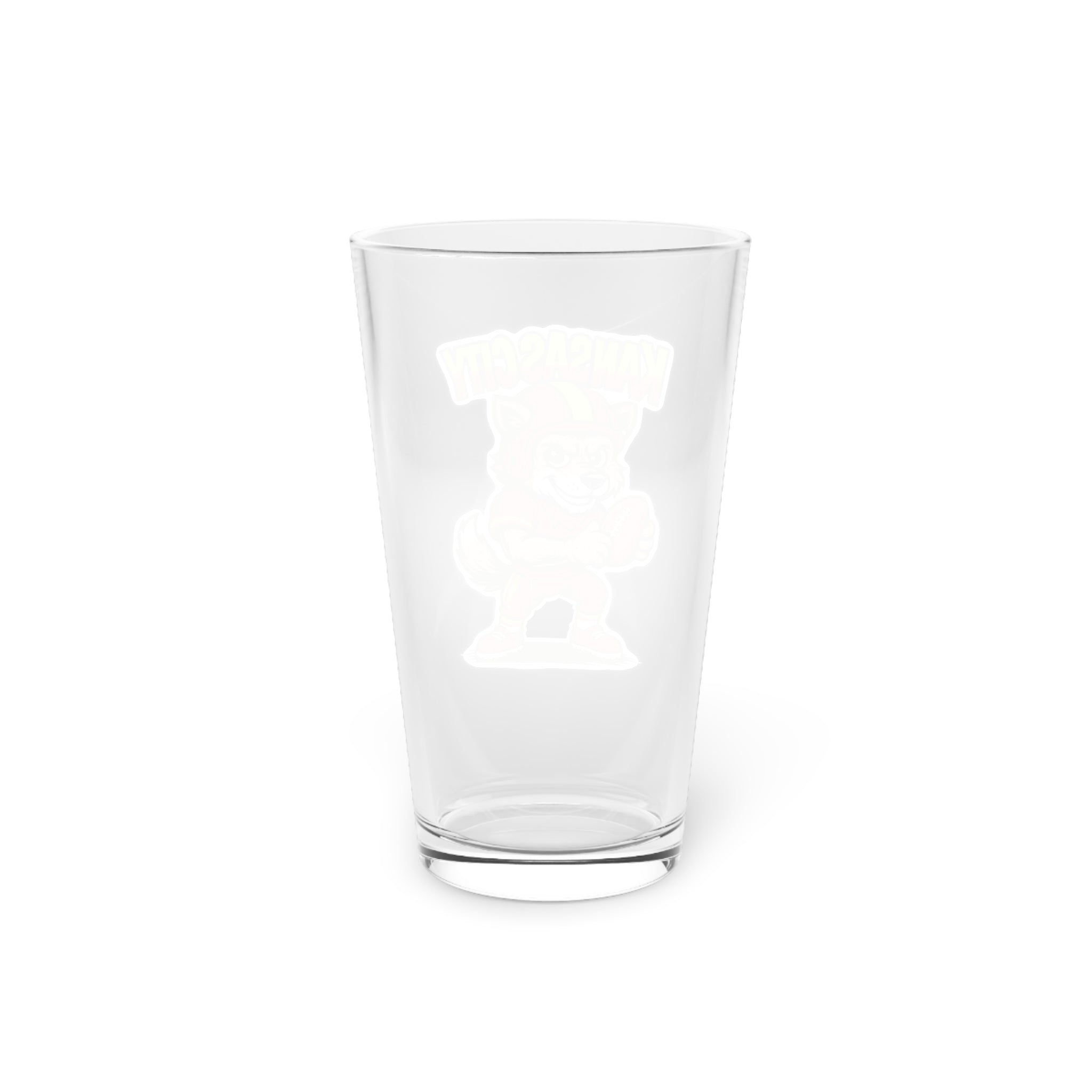 Kansas City Chiefs Pint Glass, 16oz Beer Cup, Sports Fan Gift, Custom Drinkware, Tailgating Accessory, Party Glass