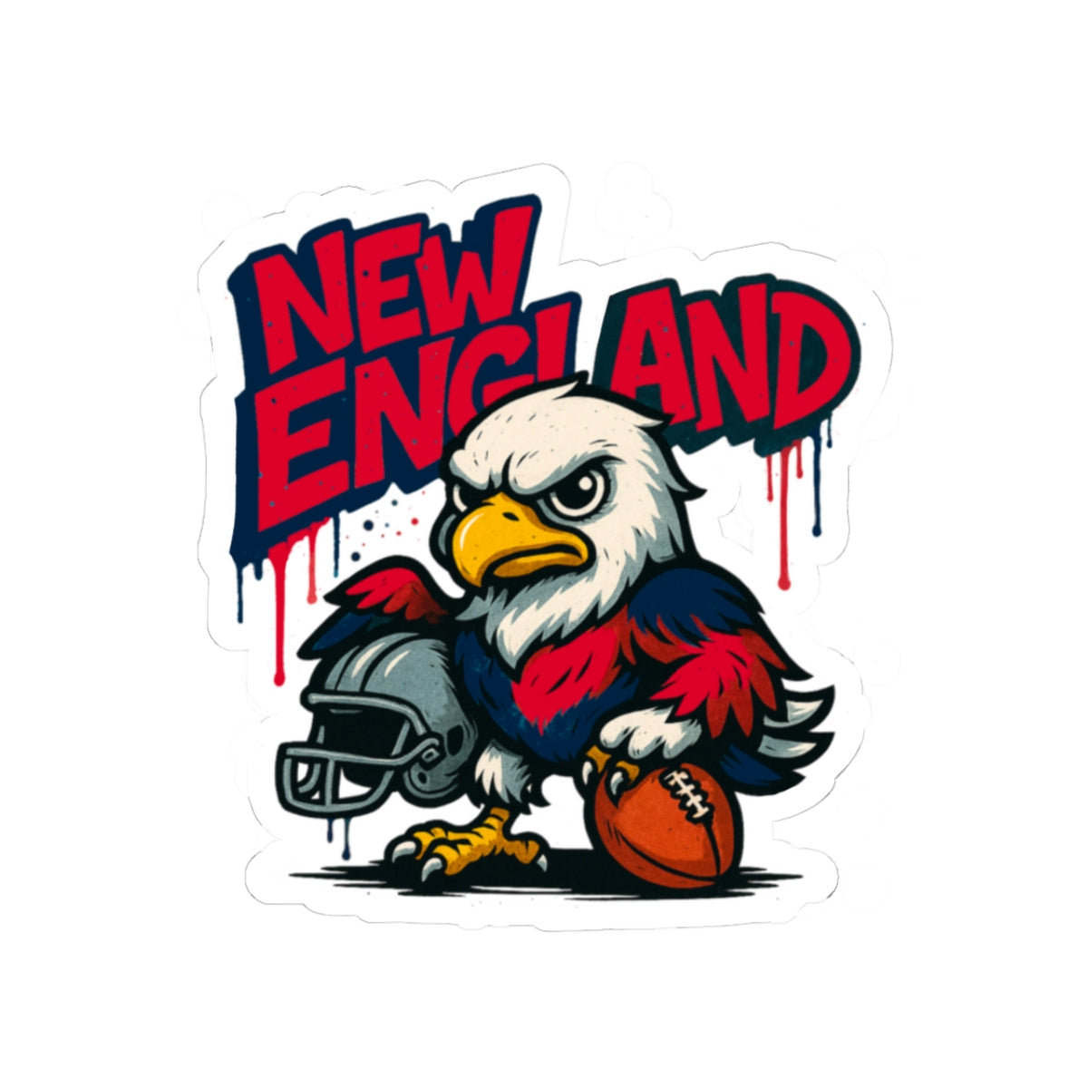 New England Patriots Sports Team Kiss-Cut Stickers | Team Spirit Decor, Laptop Decals, Gift for Fans, Customizable Stickers