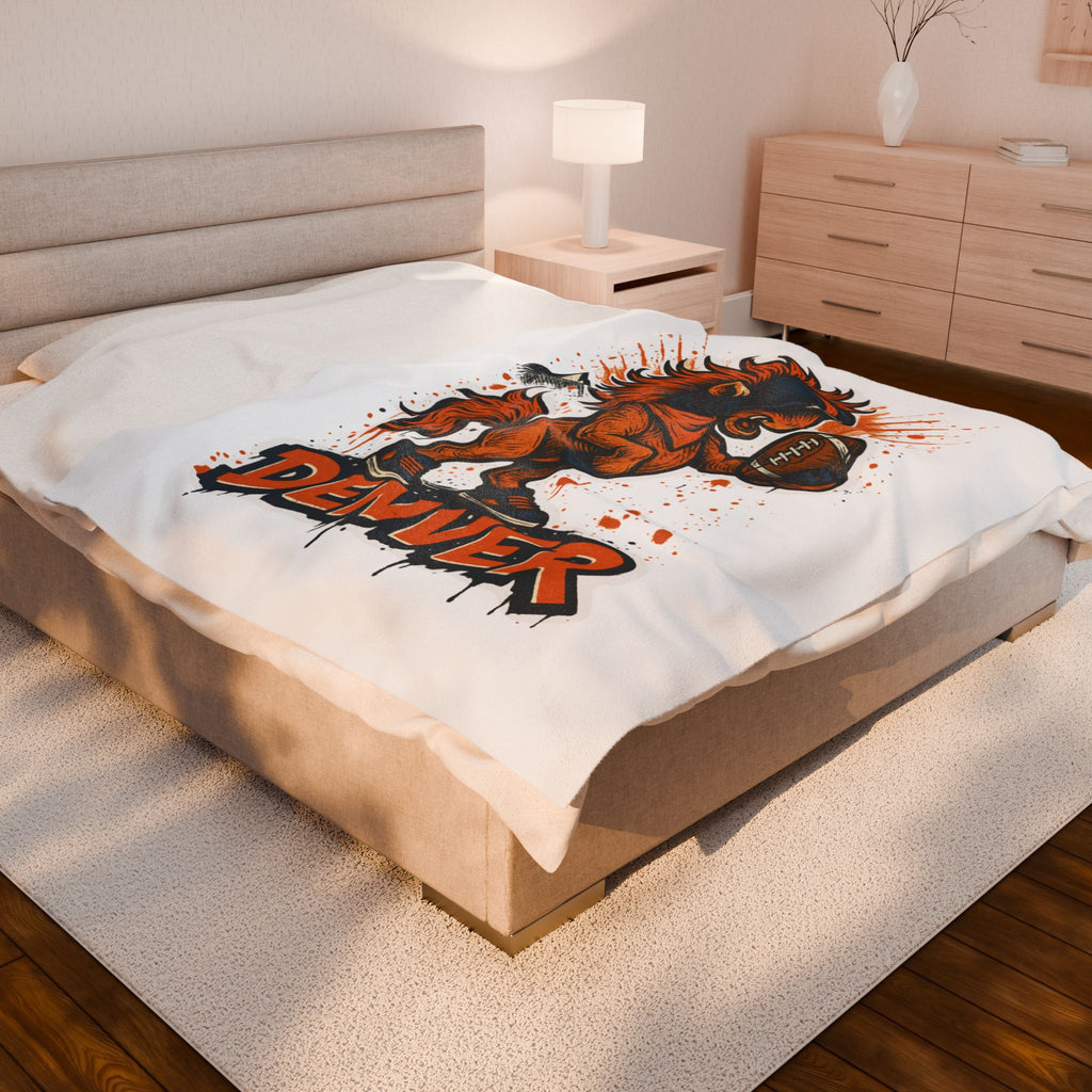 Denver Broncos Velveteen Blanket