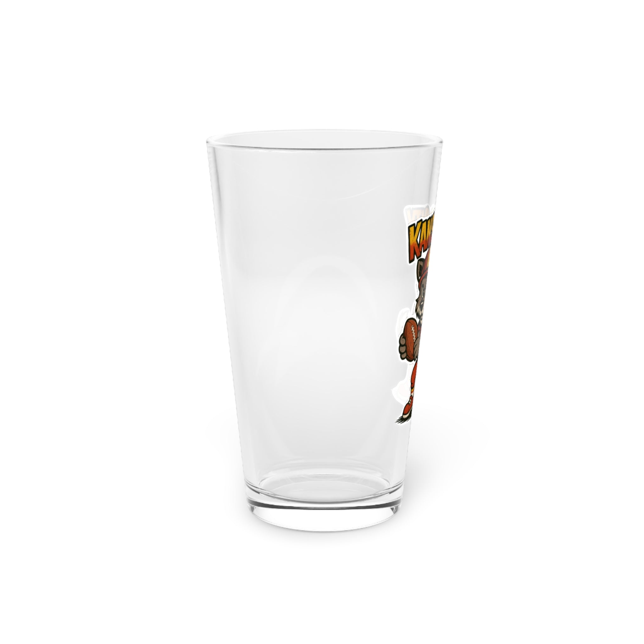 Kansas City Chiefs Pint Glass, 16oz Beer Cup, Sports Fan Gift, Custom Drinkware, Tailgating Accessory, Party Glass