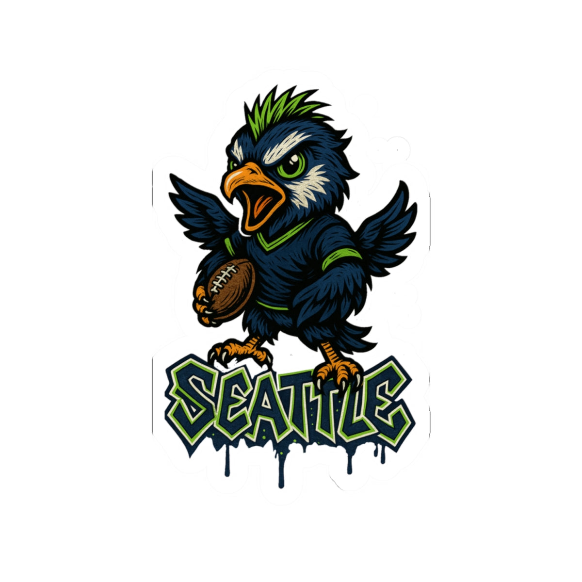 Seattle Seahawks Kiss-Cut Stickers | Team Spirit Decor, Laptop Decals, Gift for Fans, Customizable Stickers