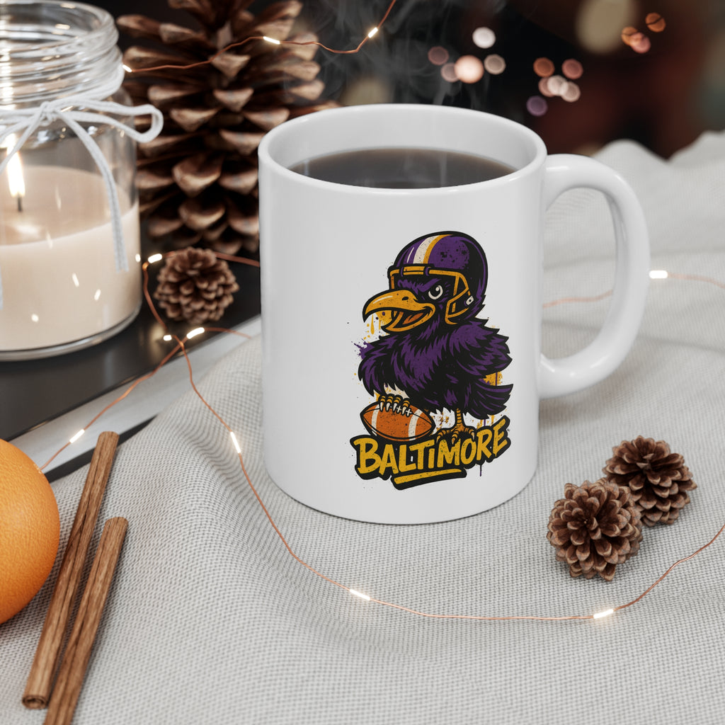 Baltimore Ravens Football Mug - 11oz Ceramic Coffee Cup for Fans