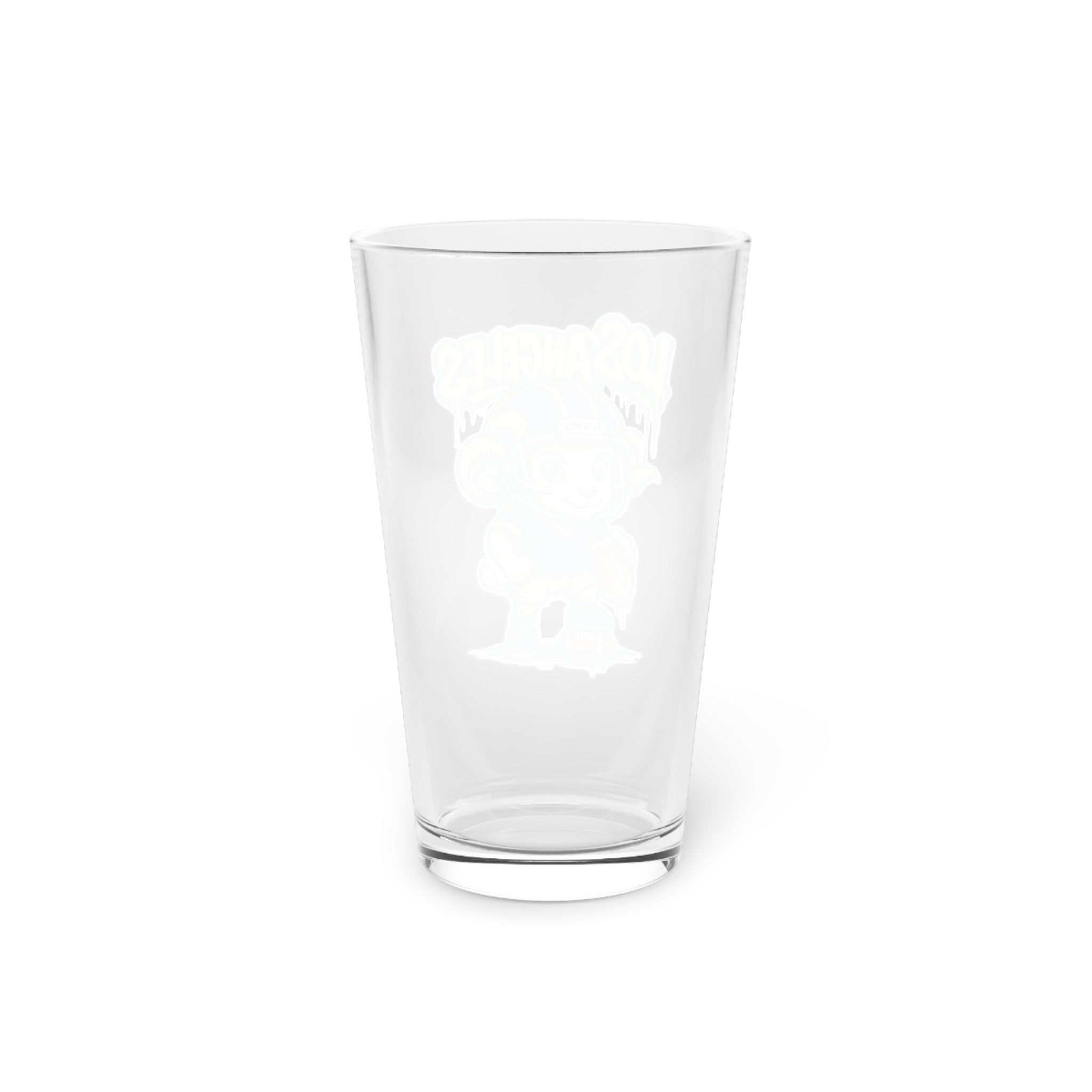 Los Angeles Rams Pint Glass, 16oz Beer Cup, Sports Fan Gift, Custom Drinkware, Tailgating Accessory, Party Glass