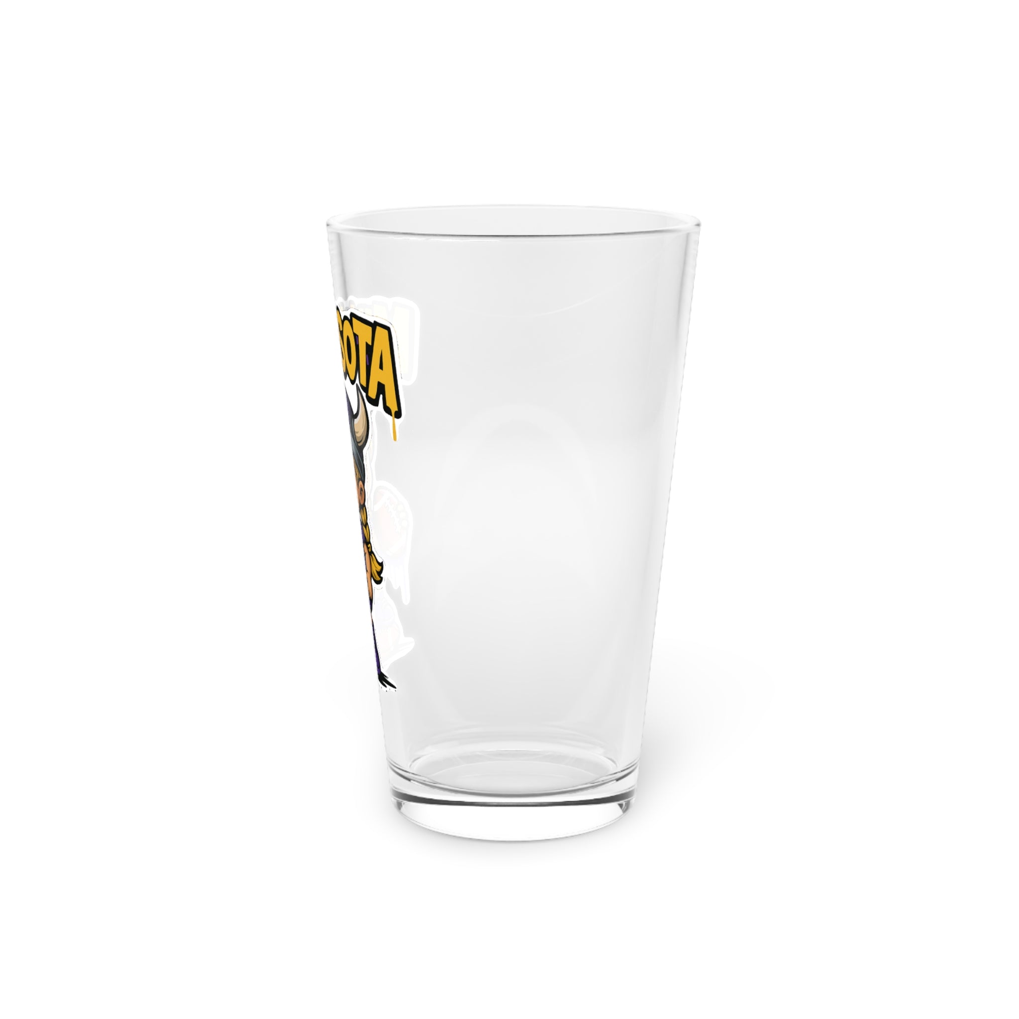 Minnesota Vikings Pint Glass, 16oz Beer Cup, Sports Fan Gift, Custom Drinkware, Tailgating Accessory, Party Glass