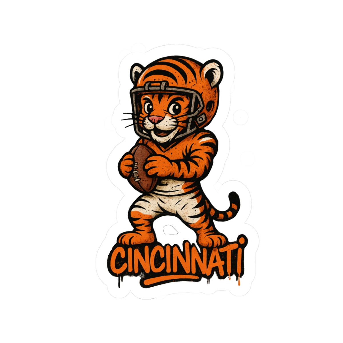 Cincinatti Bengals  Kiss-Cut Stickers | Team Spirit Decor, Laptop Decals, Gift for Fans, Customizable Stickers