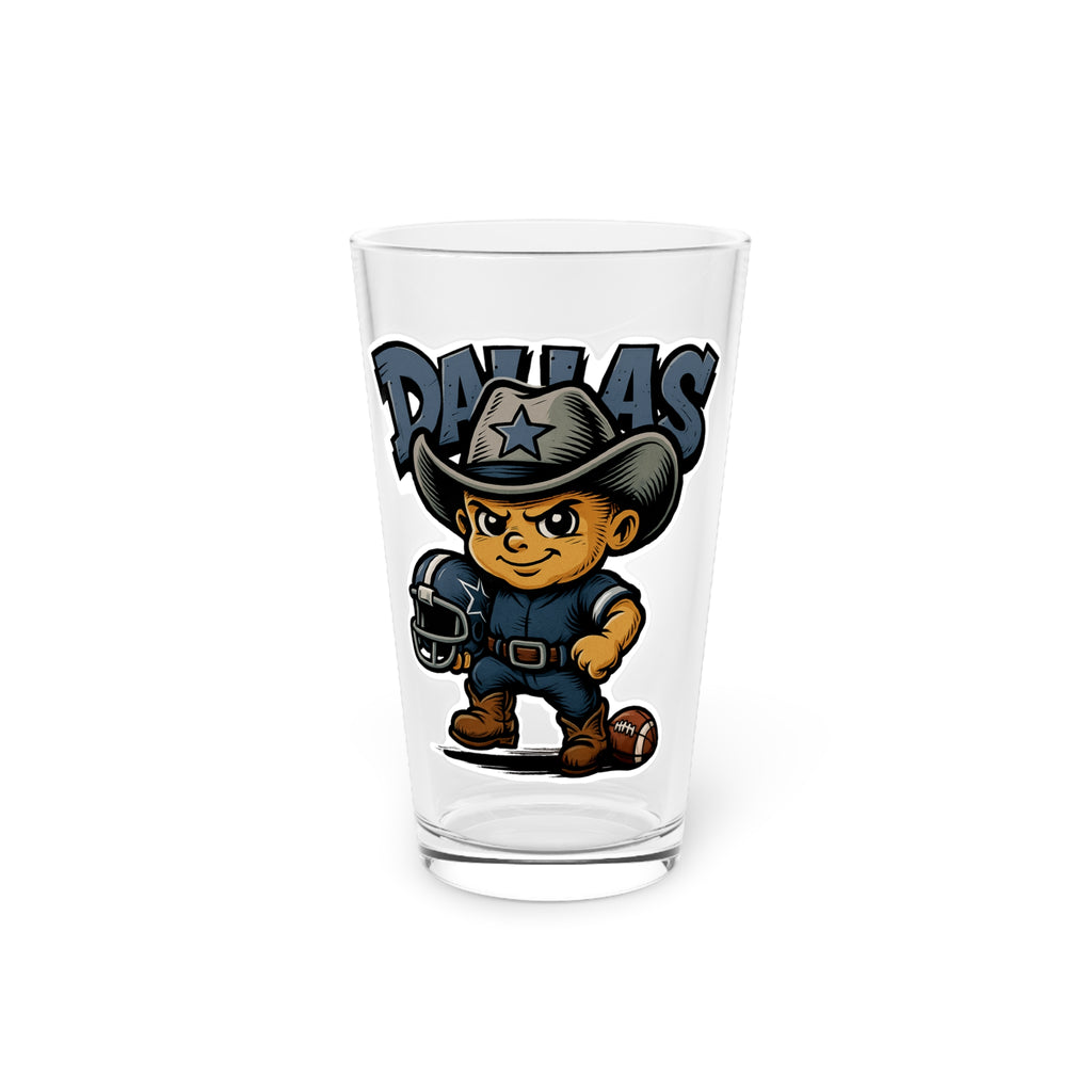 Dallas Cowboys  Pint Glass, 16oz Beer Cup, Sports Fan Gift, Custom Drinkware, Tailgating Accessory, Party Glass