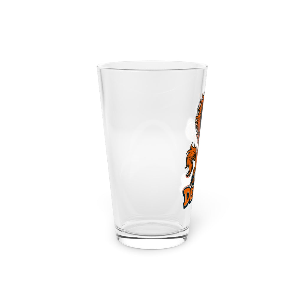 Denver Broncos Pint Glass, 16oz Beer Cup, Sports Fan Gift, Custom Drinkware, Tailgating Accessory, Party Glass