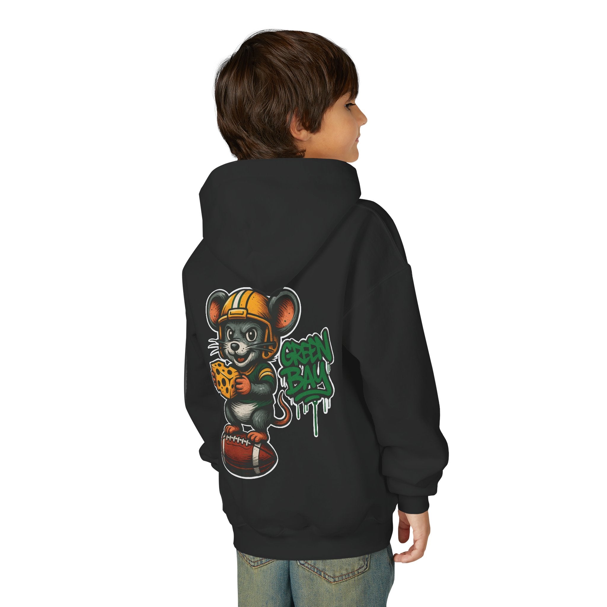 Green Bay Packers Kids Sweatshirt – Baby Mascot Graffiti Hoodie
