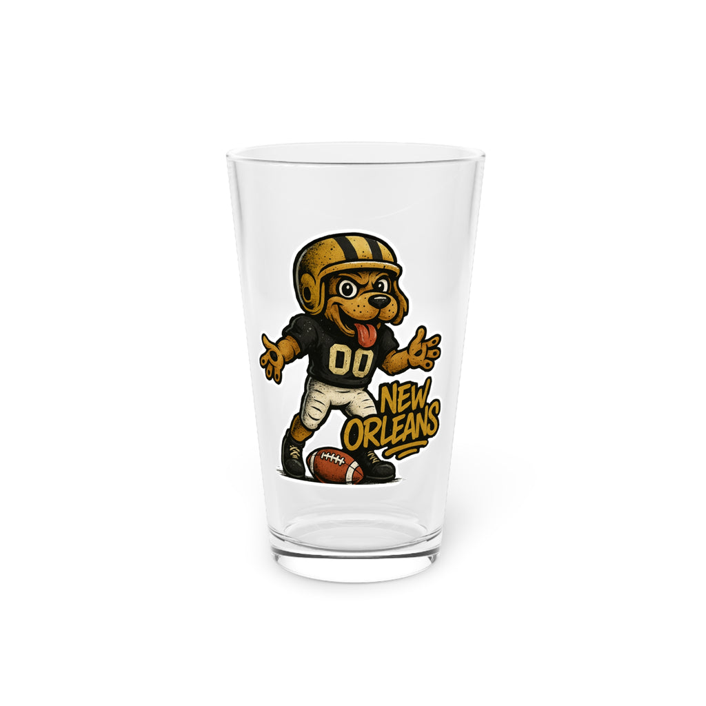 New Orleans Saints Pint Glass, 16oz Beer Cup, Sports Fan Gift, Custom Drinkware, Tailgating Accessory, Party Glass