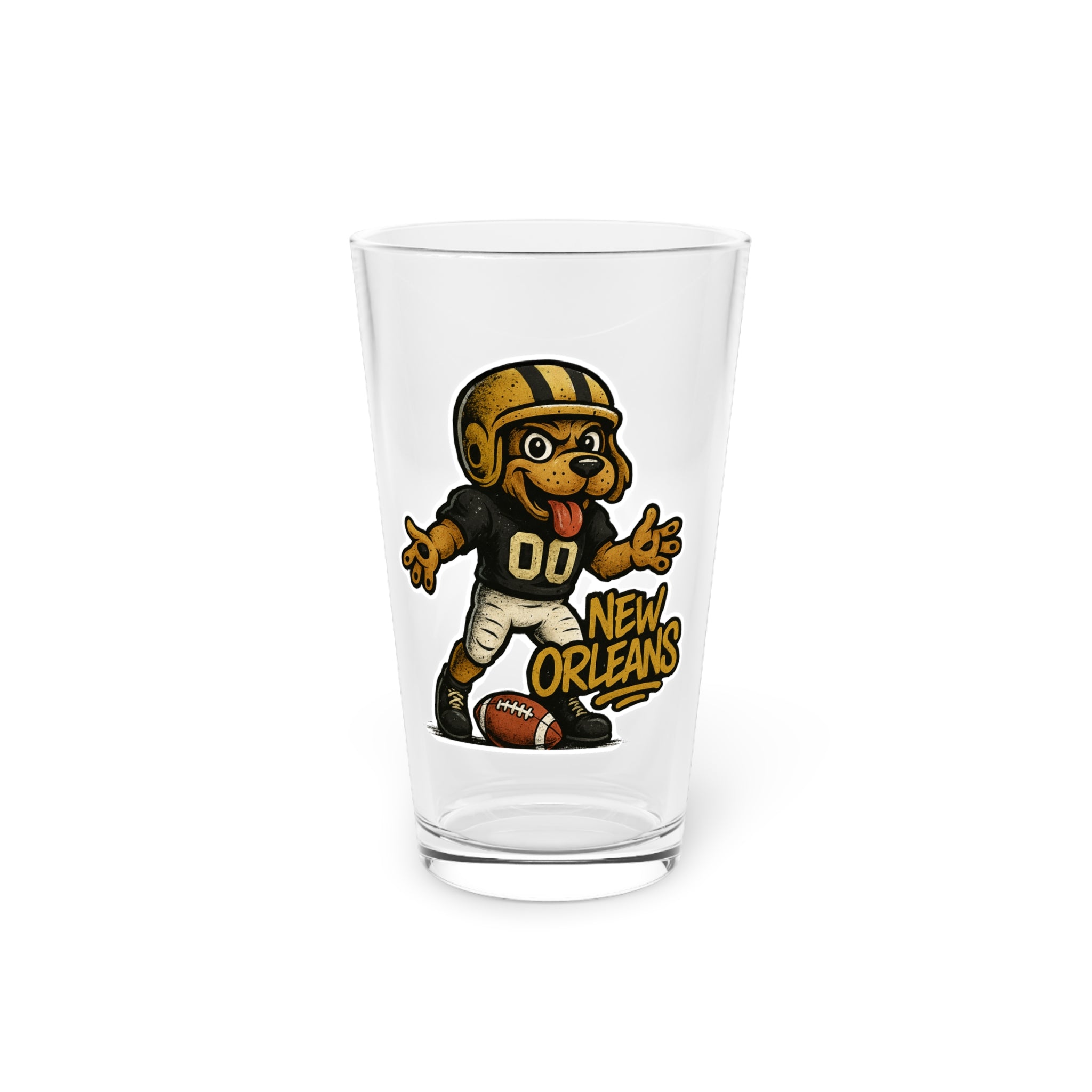 New Orleans Saints Pint Glass, 16oz Beer Cup, Sports Fan Gift, Custom Drinkware, Tailgating Accessory, Party Glass