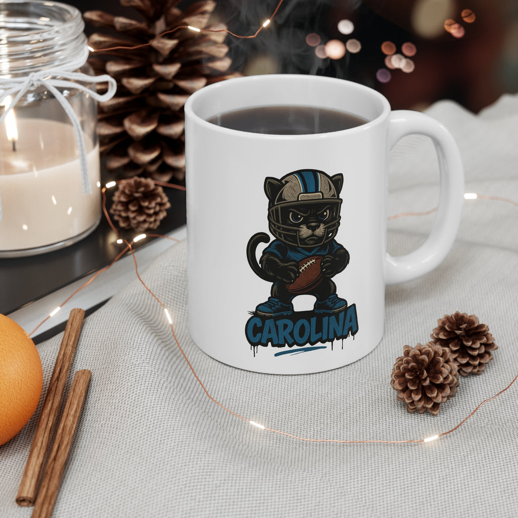 North Carolina Panthers Mug - 11oz Ceramic Coffee Cup for Fans