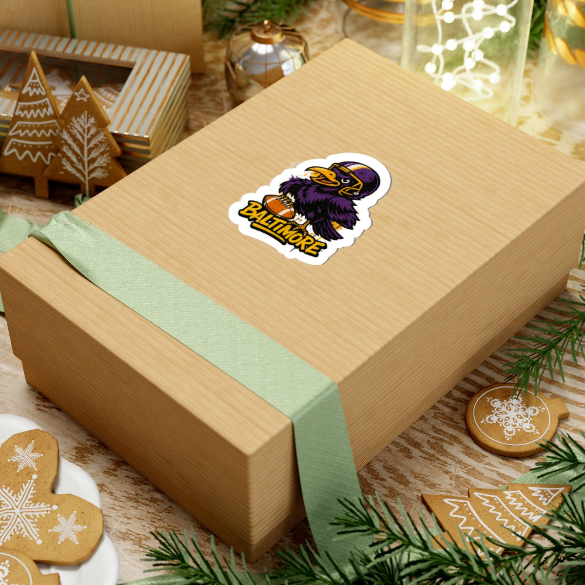 Ravens Kiss-Cut Stickers | Team Spirit Decor, Laptop Decals, Gift for Fans, Customizable Stickers