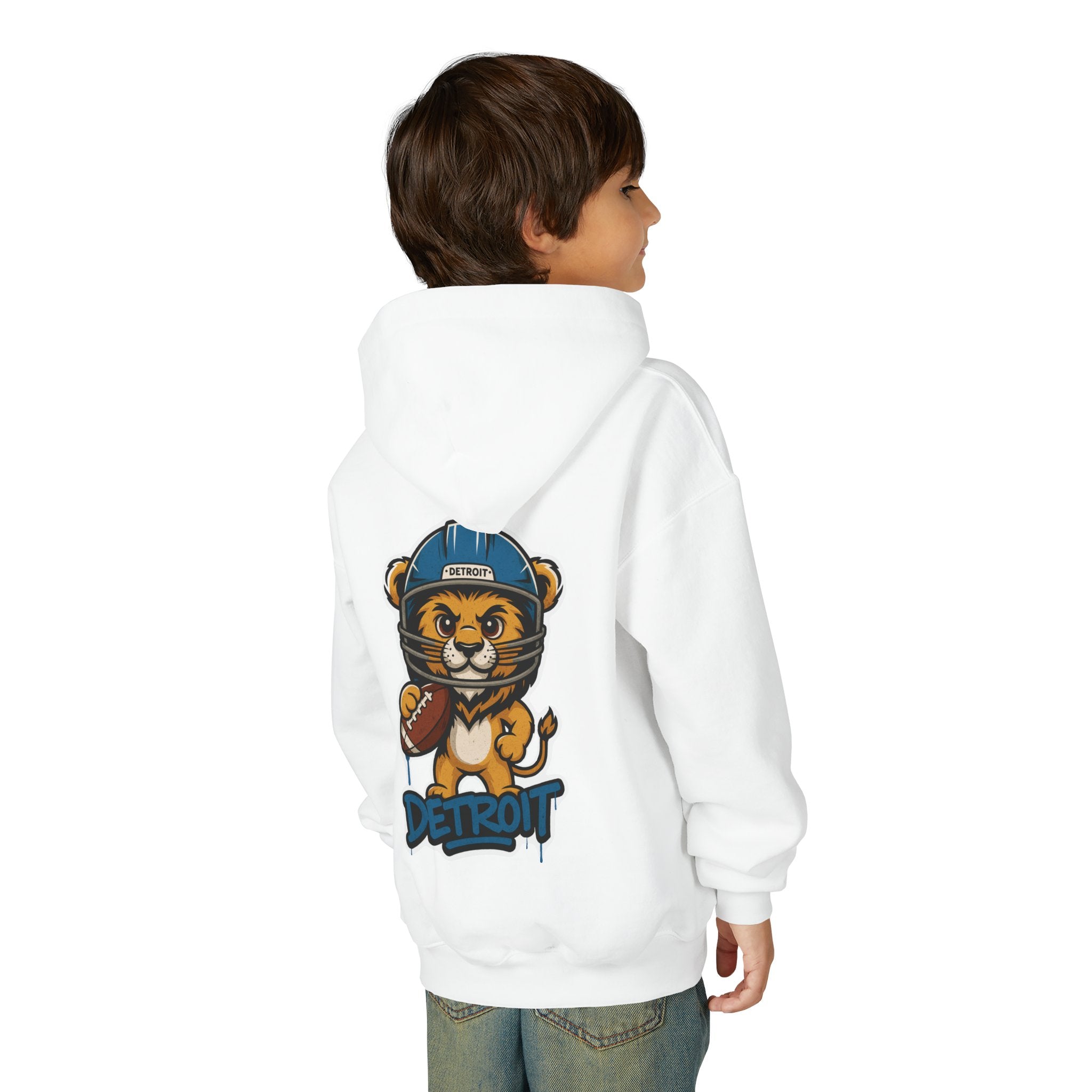 Detriot Lions Kids Sweatshirt – Baby Mascot Graffiti Hoodie
