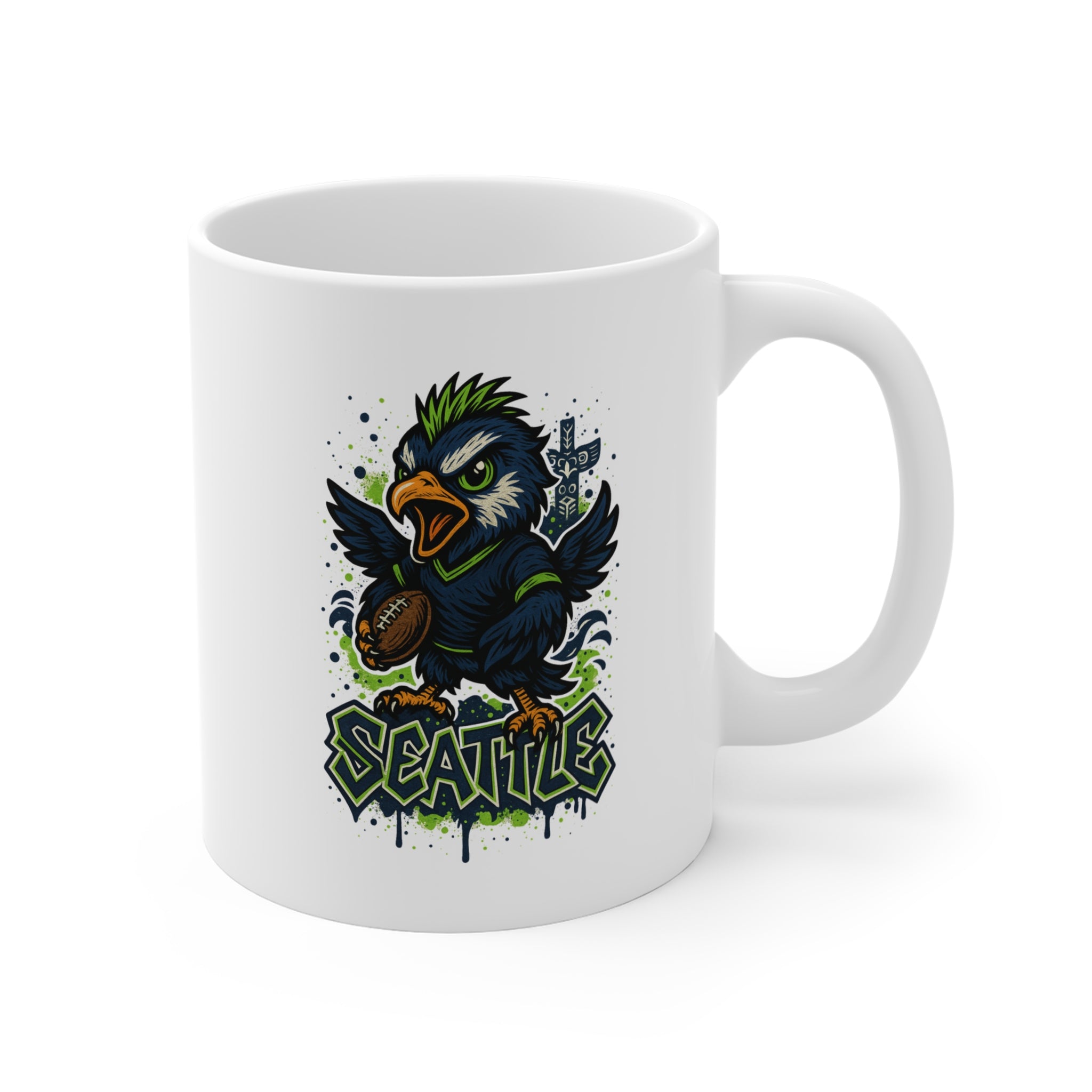 Seattle Seahawks Mug - 11oz Ceramic Coffee Cup for Fans