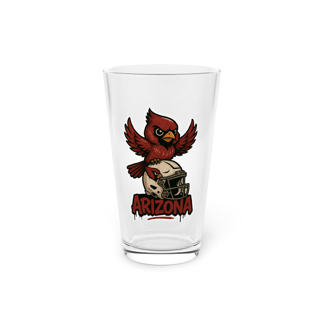Arizona Cardinals Pint Glass, 16oz Beer Cup, Sports Fan Gift, Custom Drinkware, Tailgating Accessory, Party Glass
