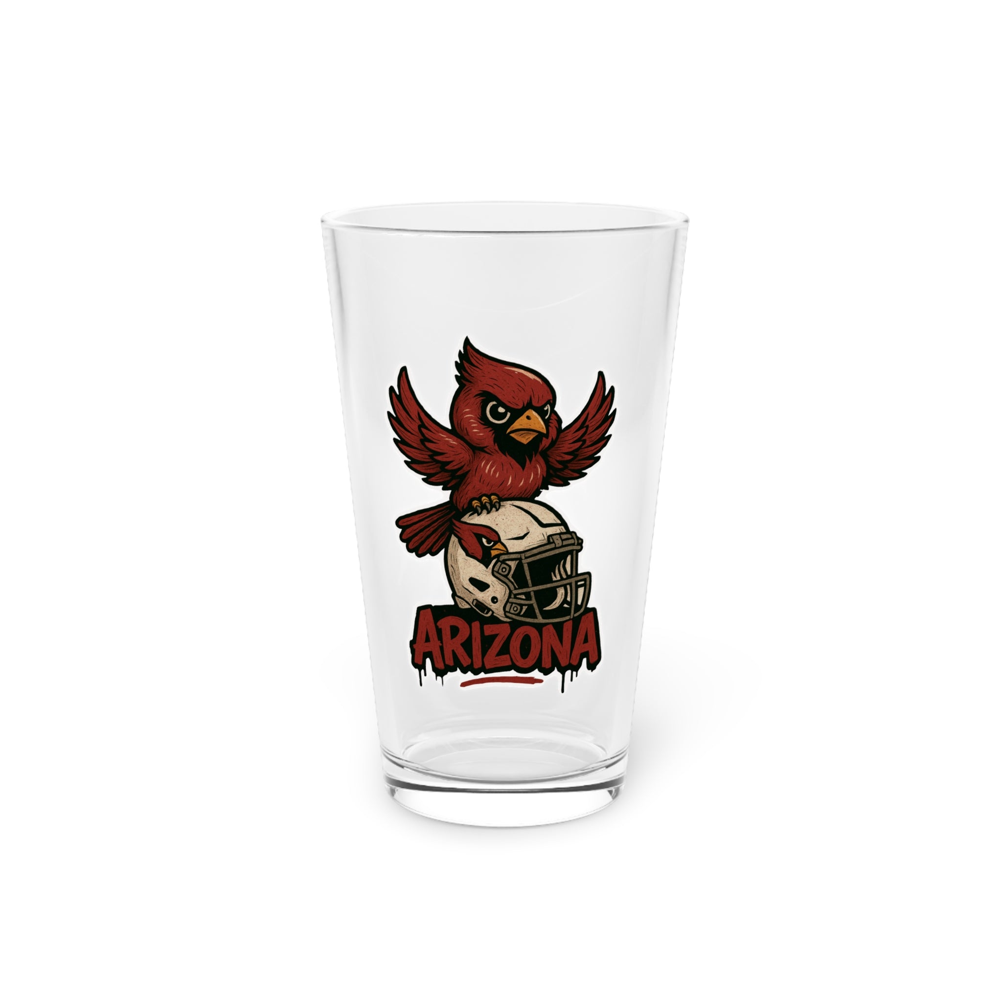 Arizona Cardinals Pint Glass, 16oz Beer Cup, Sports Fan Gift, Custom Drinkware, Tailgating Accessory, Party Glass