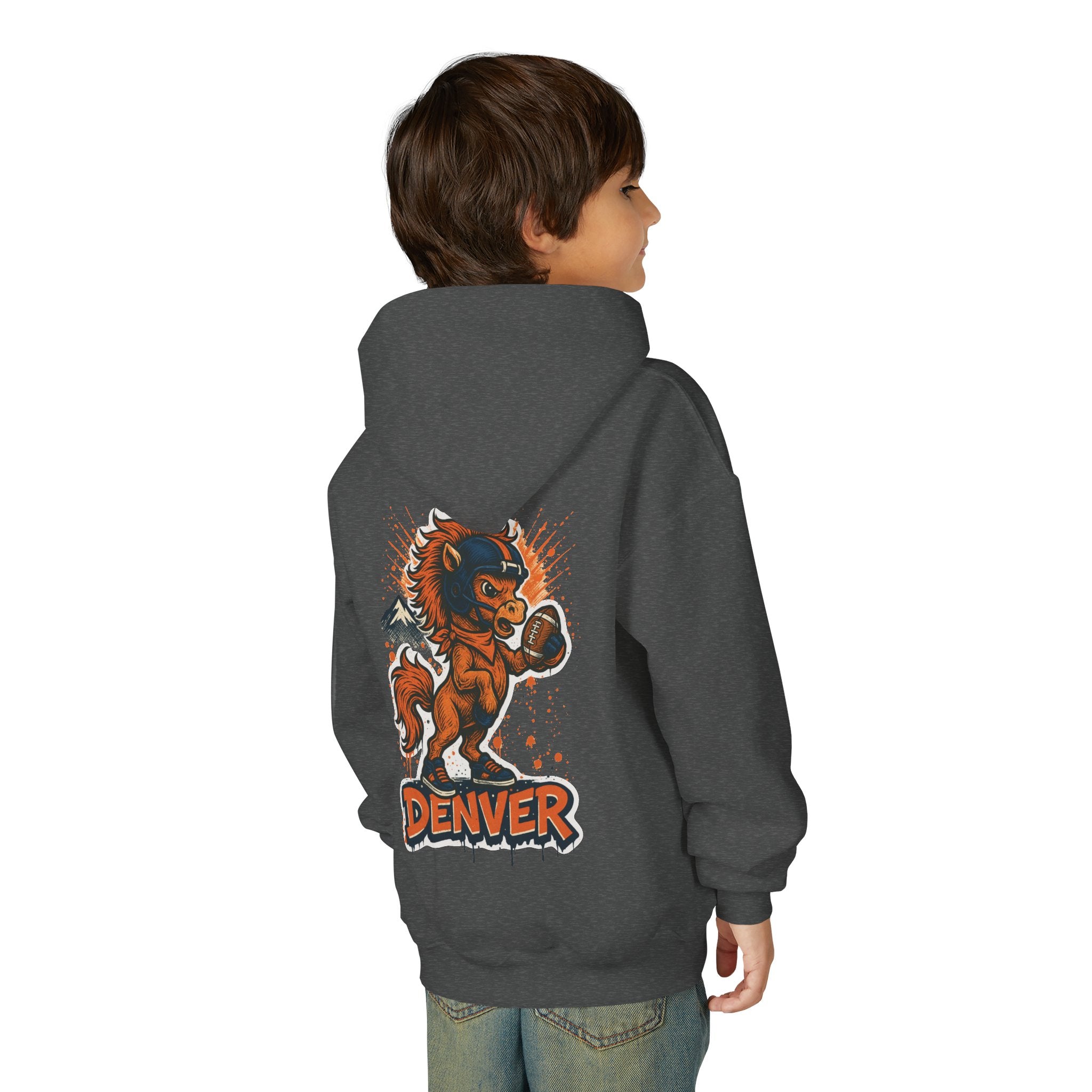 Denver Broncos Kids Sweatshirt – Baby Mascot Graffiti Hoodie