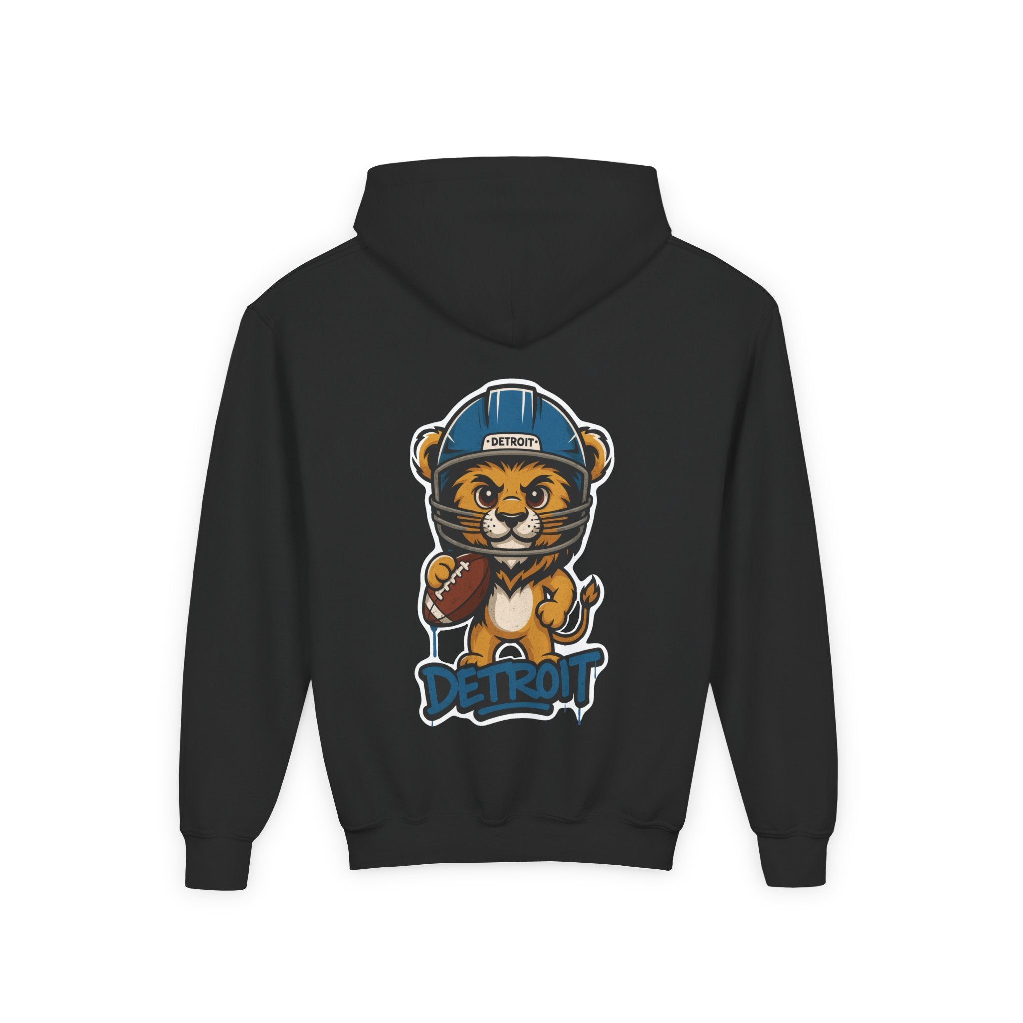 Detriot Lions Kids Sweatshirt – Baby Mascot Graffiti Hoodie