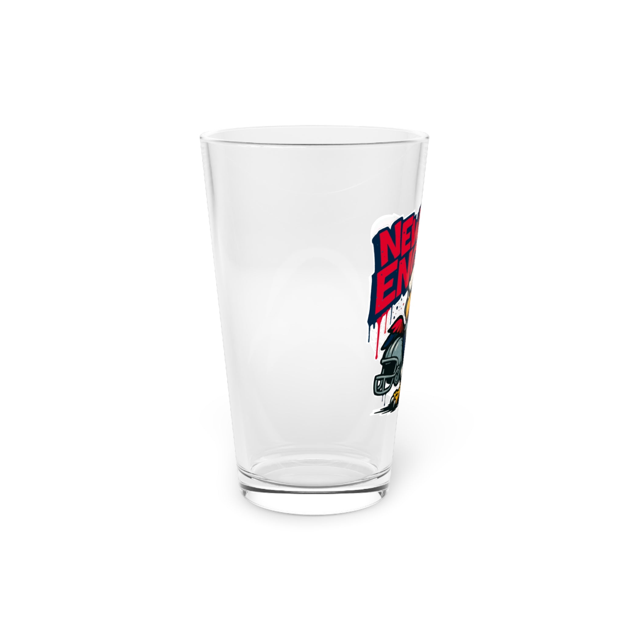 New England Pint Glass, 16oz Beer Cup, Sports Fan Gift, Custom Drinkware, Tailgating Accessory, Party Glass