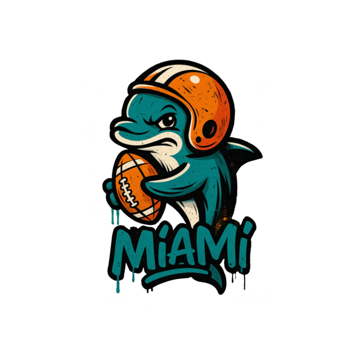 Miami Dolphins Team Kiss-Cut Stickers | Team Spirit Decor, Laptop Decals, Gift for Fans, Customizable Stickers