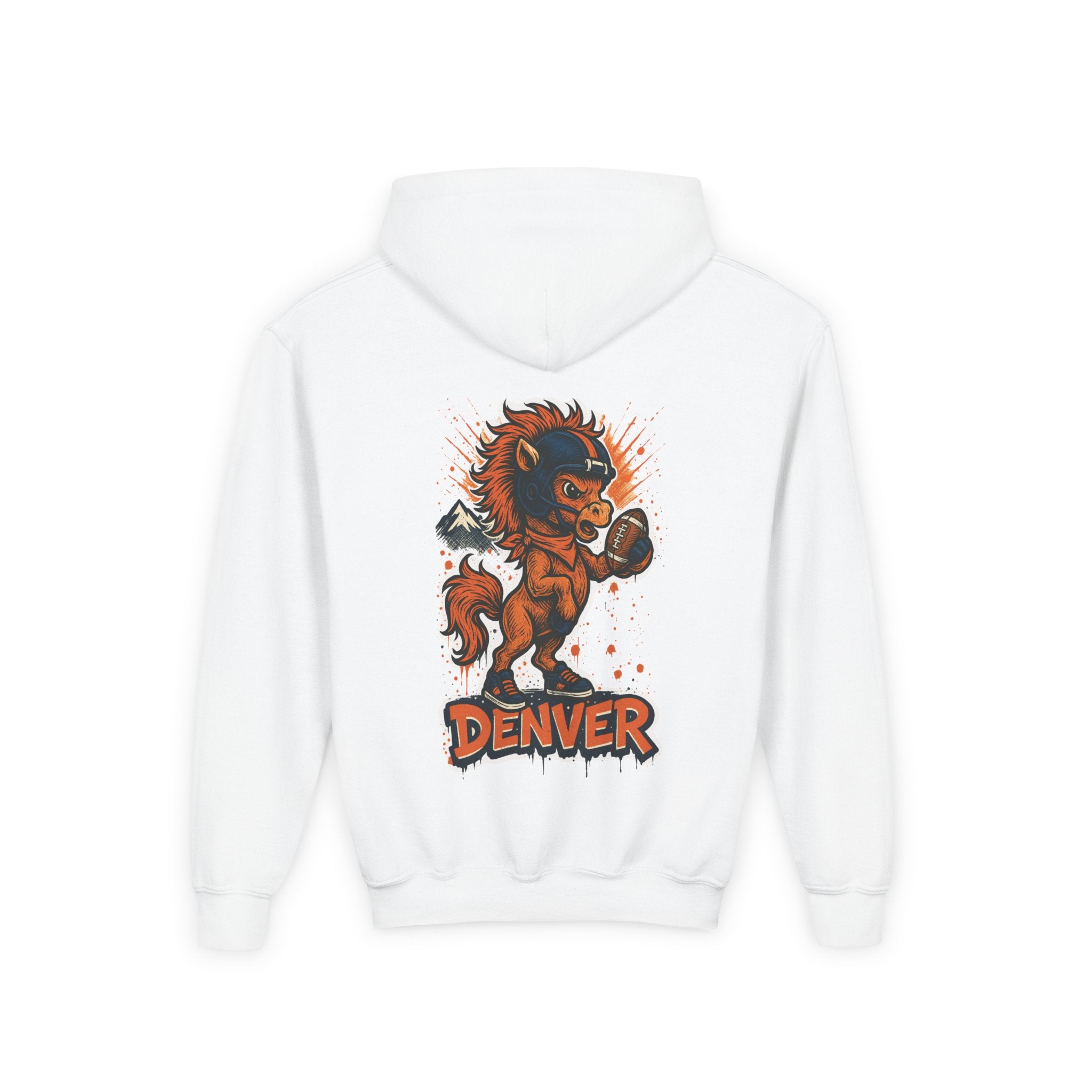 Denver Broncos Kids Sweatshirt – Baby Mascot Graffiti Hoodie