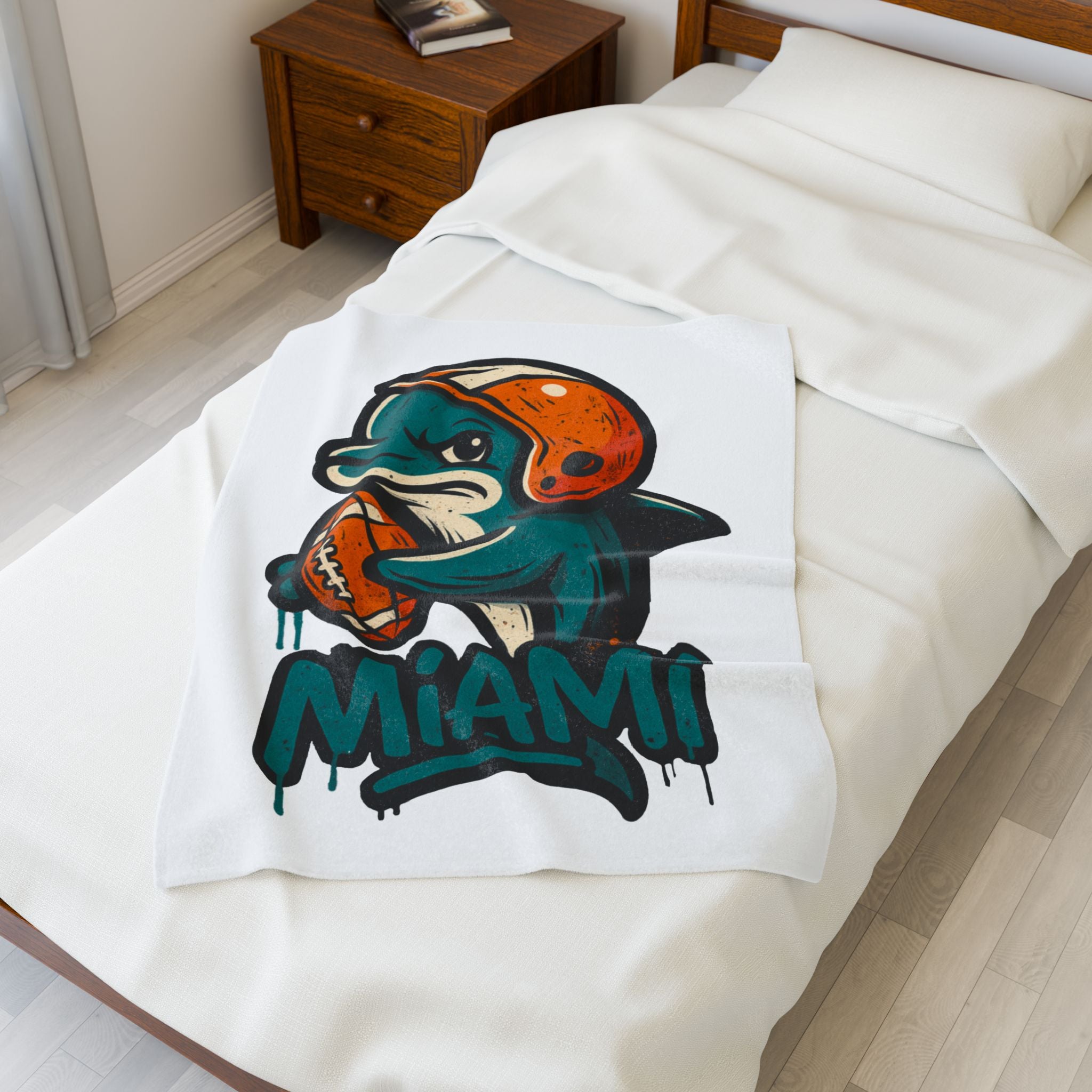 Miami Dolphins Velveteen Blanket