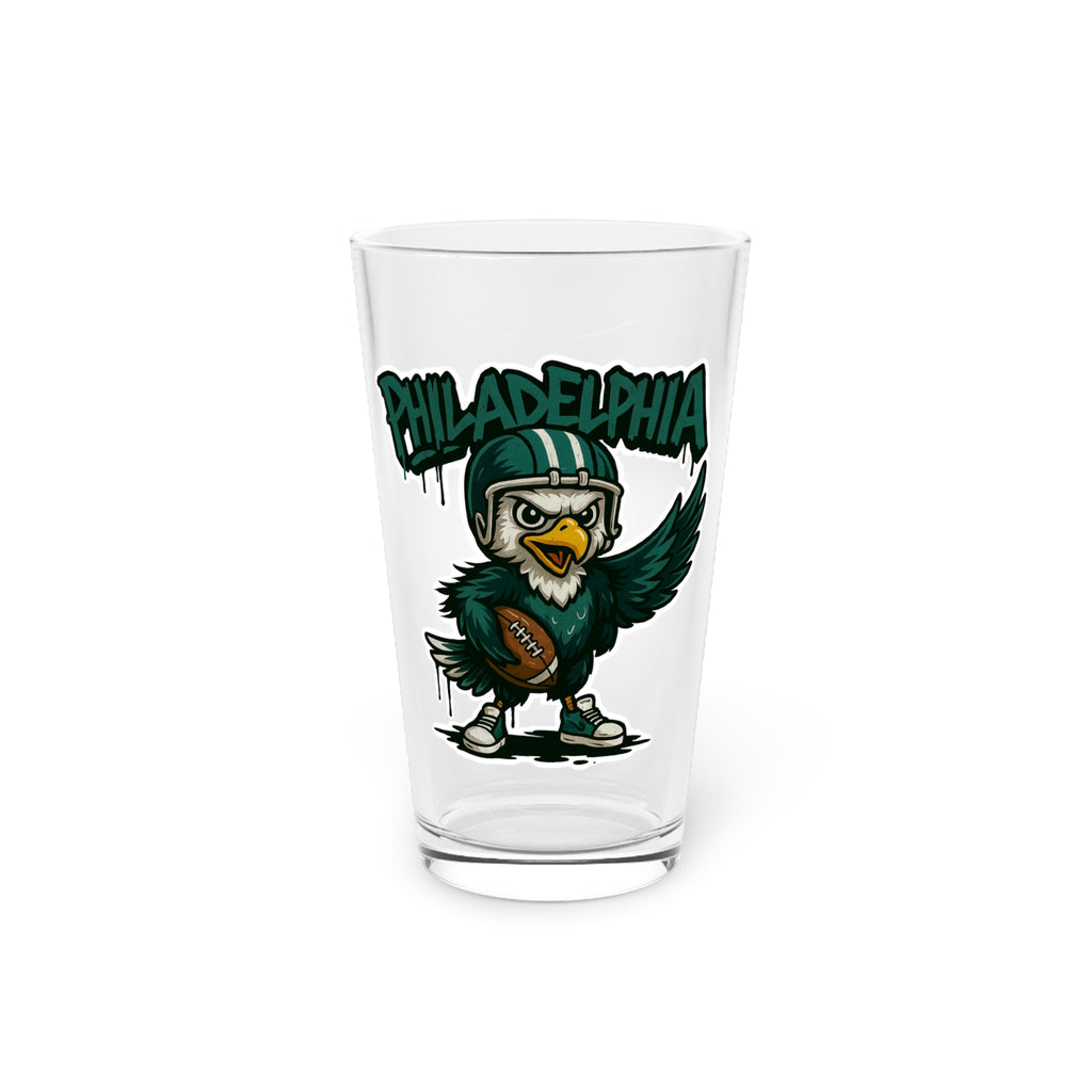 Philadelphia Eagles Pint Glass, 16oz Beer Cup, Sports Fan Gift, Custom Drinkware, Tailgating Accessory, Party Glass