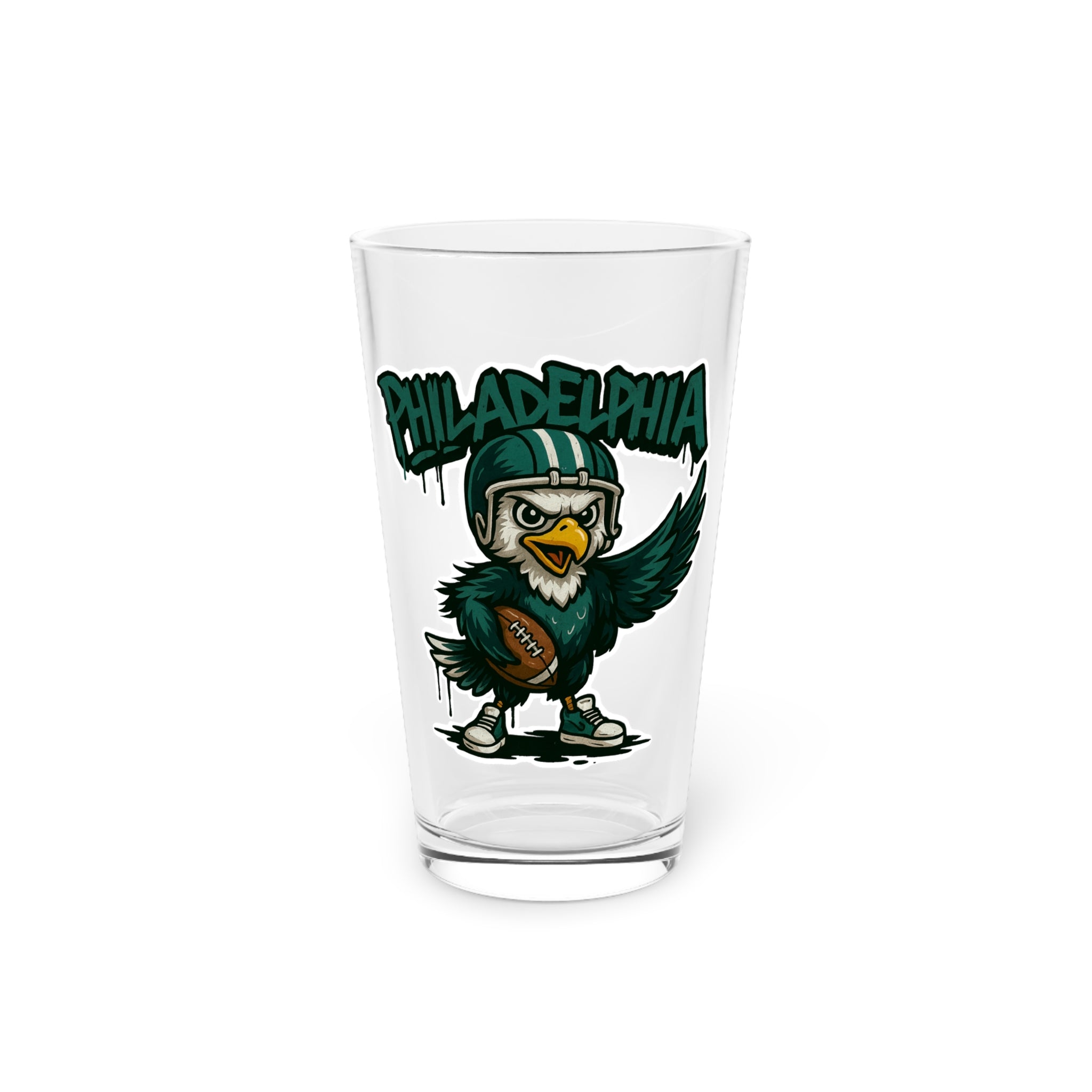 Philadelphia Eagles Pint Glass, 16oz Beer Cup, Sports Fan Gift, Custom Drinkware, Tailgating Accessory, Party Glass