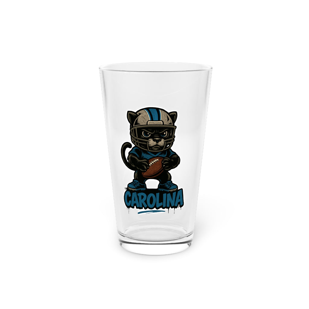 North Carolina Panthers Pint Glass, 16oz Beer Cup, Sports Fan Gift, Custom Drinkware, Tailgating Accessory, Party Glass