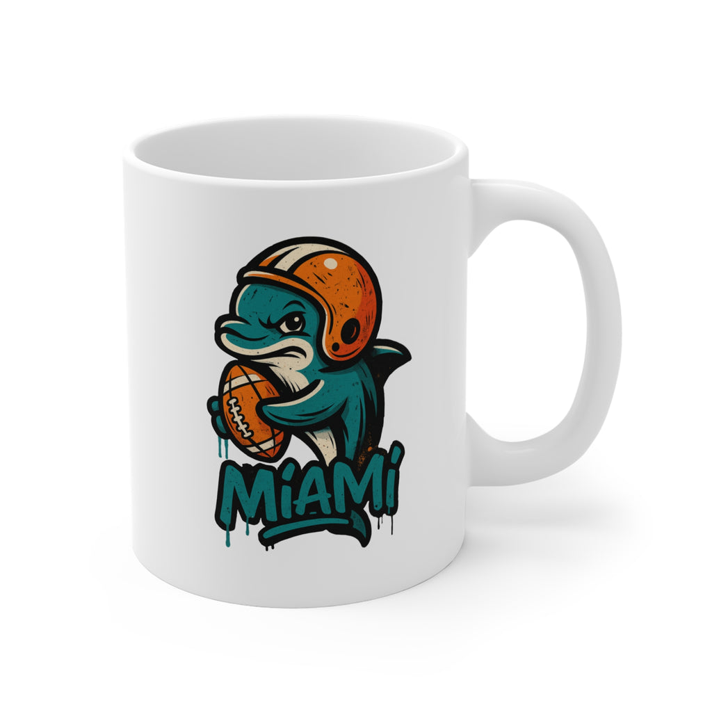 Miami Dolphin Mug - 11oz Ceramic Coffee Cup for Fans