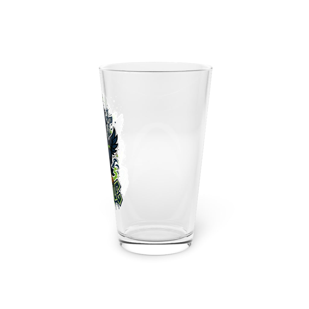 Seattle Seahawks Pint Glass, 16oz Beer Cup, Sports Fan Gift, Custom Drinkware, Tailgating Accessory, Party Glass