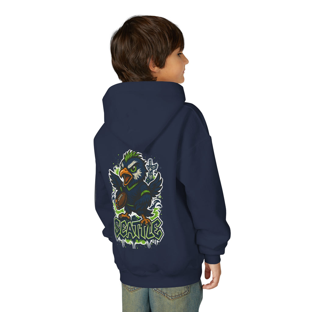 Seattle Seahawks Kids Sweatshirt – Baby Mascot Graffiti Hoodie