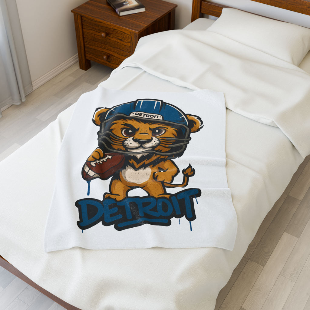 Detroit Lions Velveteen Blanket