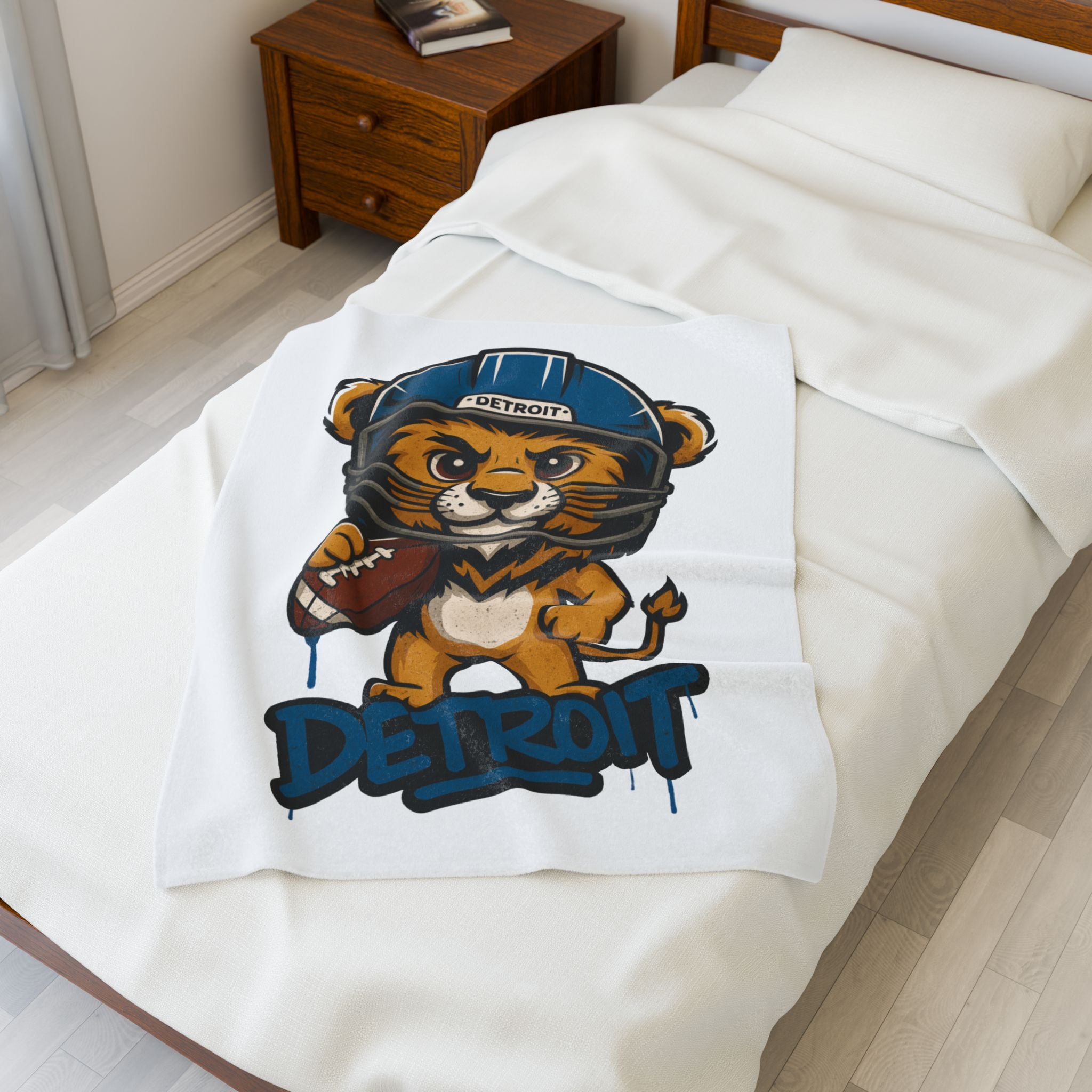 Detroit Lions Velveteen Blanket
