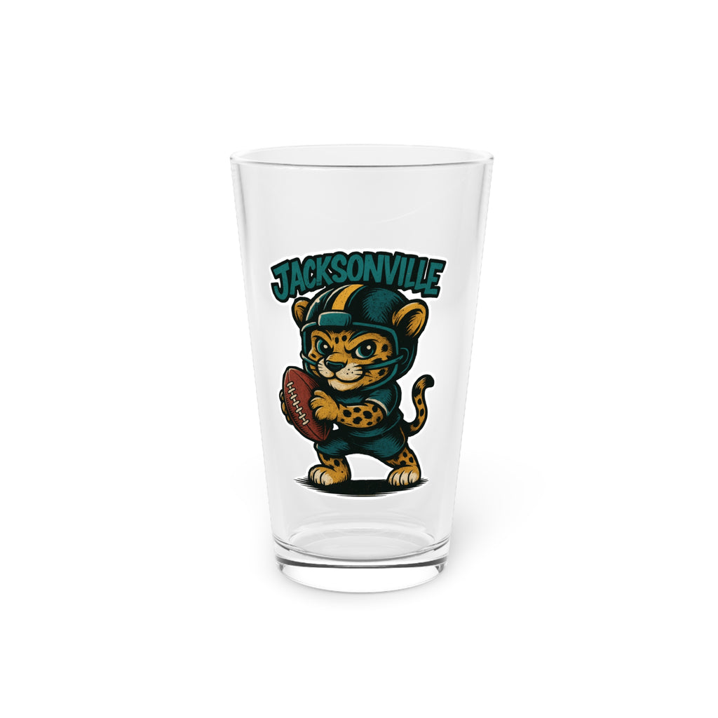 Jacksonville Jaguars Pint Glass, 16oz Beer Cup, Sports Fan Gift, Custom Drinkware, Tailgating Accessory, Party Glass