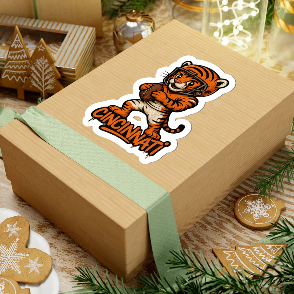 Cincinatti Bengals  Kiss-Cut Stickers | Team Spirit Decor, Laptop Decals, Gift for Fans, Customizable Stickers