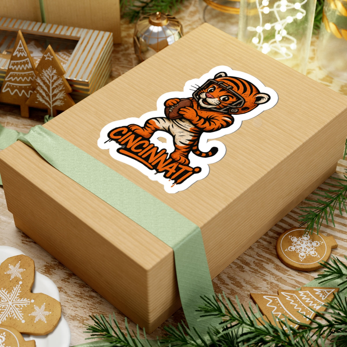 Cincinatti Bengals  Kiss-Cut Stickers | Team Spirit Decor, Laptop Decals, Gift for Fans, Customizable Stickers