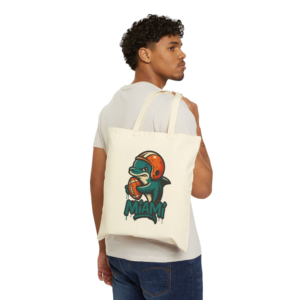 Miami Dolphins Tote Bag — Cute Sports Canvas Tote for Fans